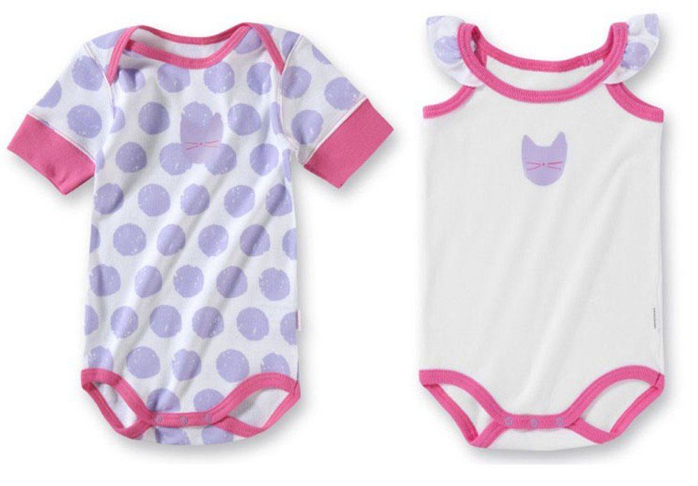 Schiesser Unterhemd Uncover (Set, 2-St., 2er-Pack) Mädchen Baby Body, 2er Set Unterwäsche