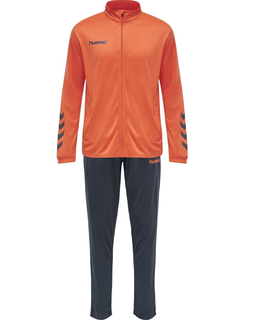 hummel Trainingsanzug hmlPROMO Poly (Jacke und Hose) orange/anthrazitgrau H günstig online kaufen