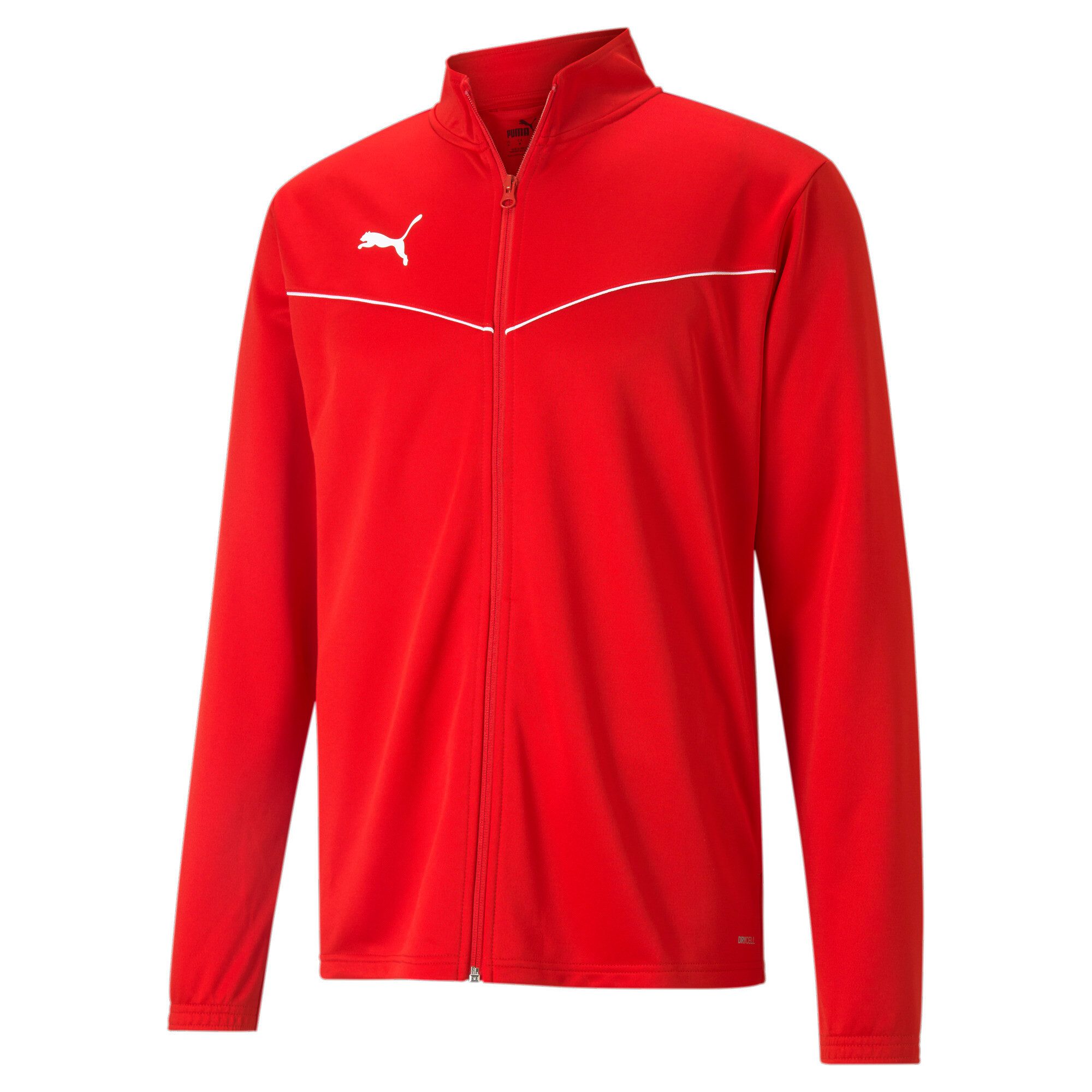 PUMA Trainingsjacke TEAMRISE TRAINING POLY JACKET sportlicher Stil mit kontrastfarbener Paspelierung
