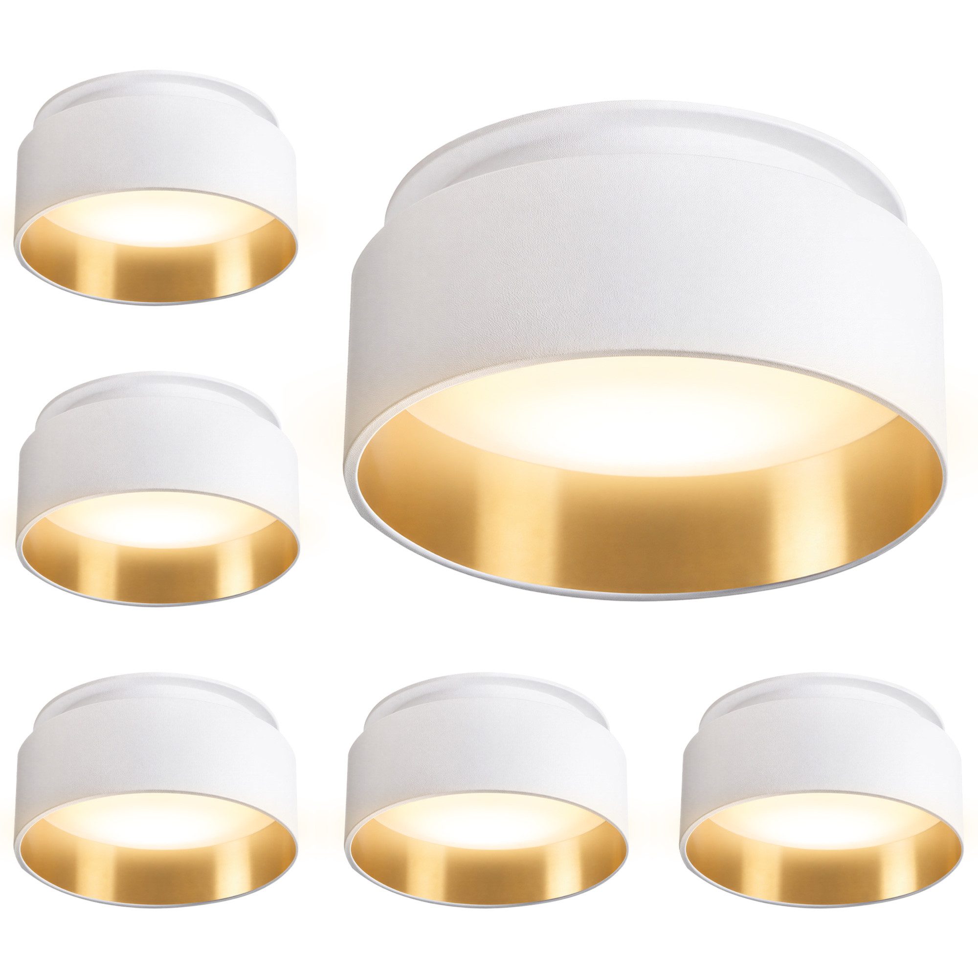 SSC-LUXon LED Einbaustrahler Einbauspot Sudara indirektes Licht inkl. Modul LED 2W warmweiß Lampe, Warmweiß