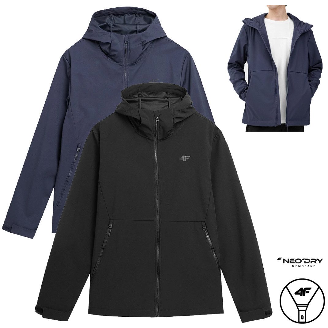 4F Hardshelljacke NEODRY Herren 4F Softshelljacke wasserdichte Outdoorjacke NeoDry 5.000