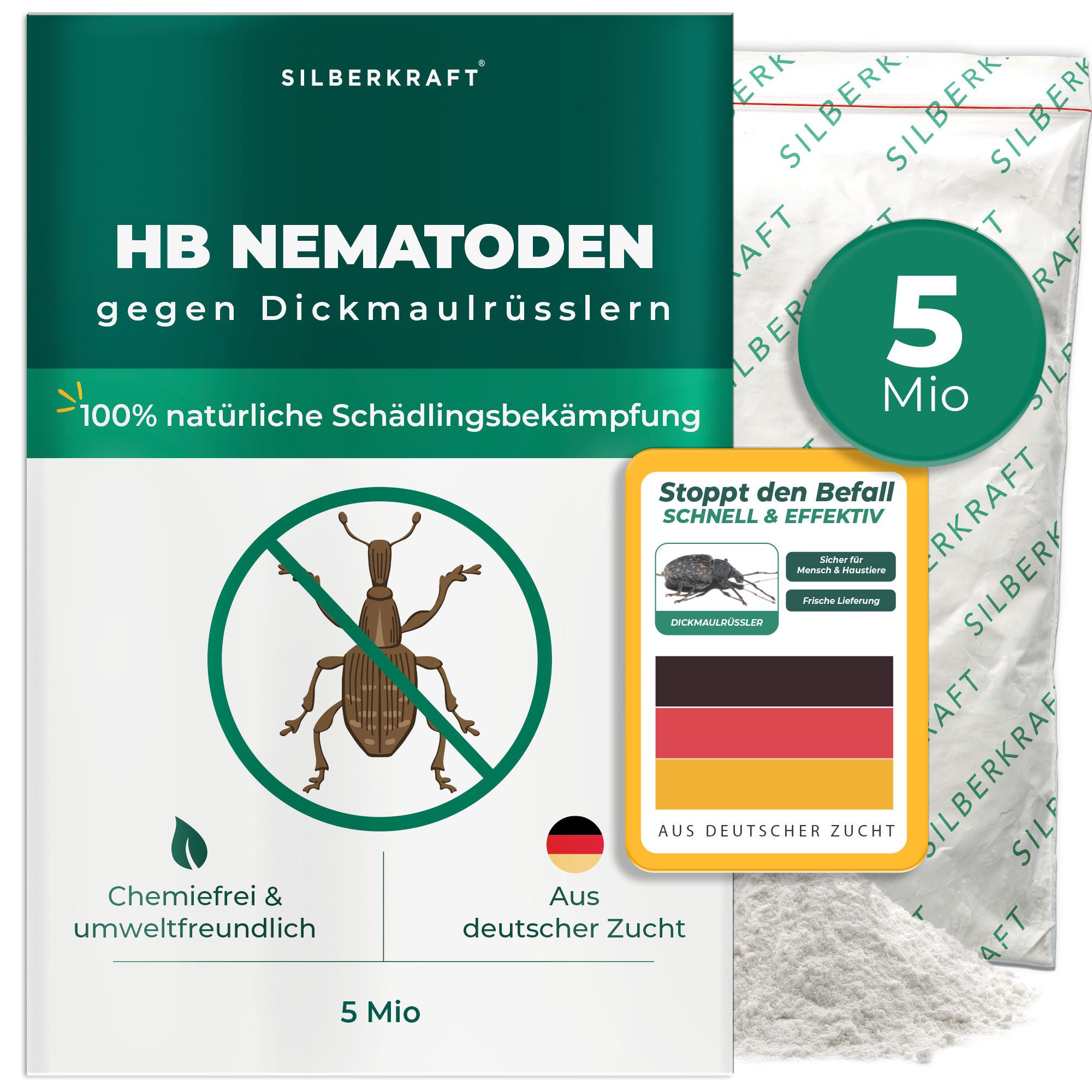 Silberkraft Insektenvernichter HB-Nematoden gegen Larven von Dickmaulrüssle günstig online kaufen