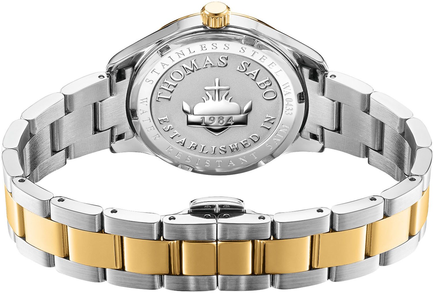 THOMAS SABO Quarzuhr BUTTERFLIES WA0433-291-202-34 mm, Armbanduhr, Damenuhr, analog, Schmetterlinge, Edelstahlarmband