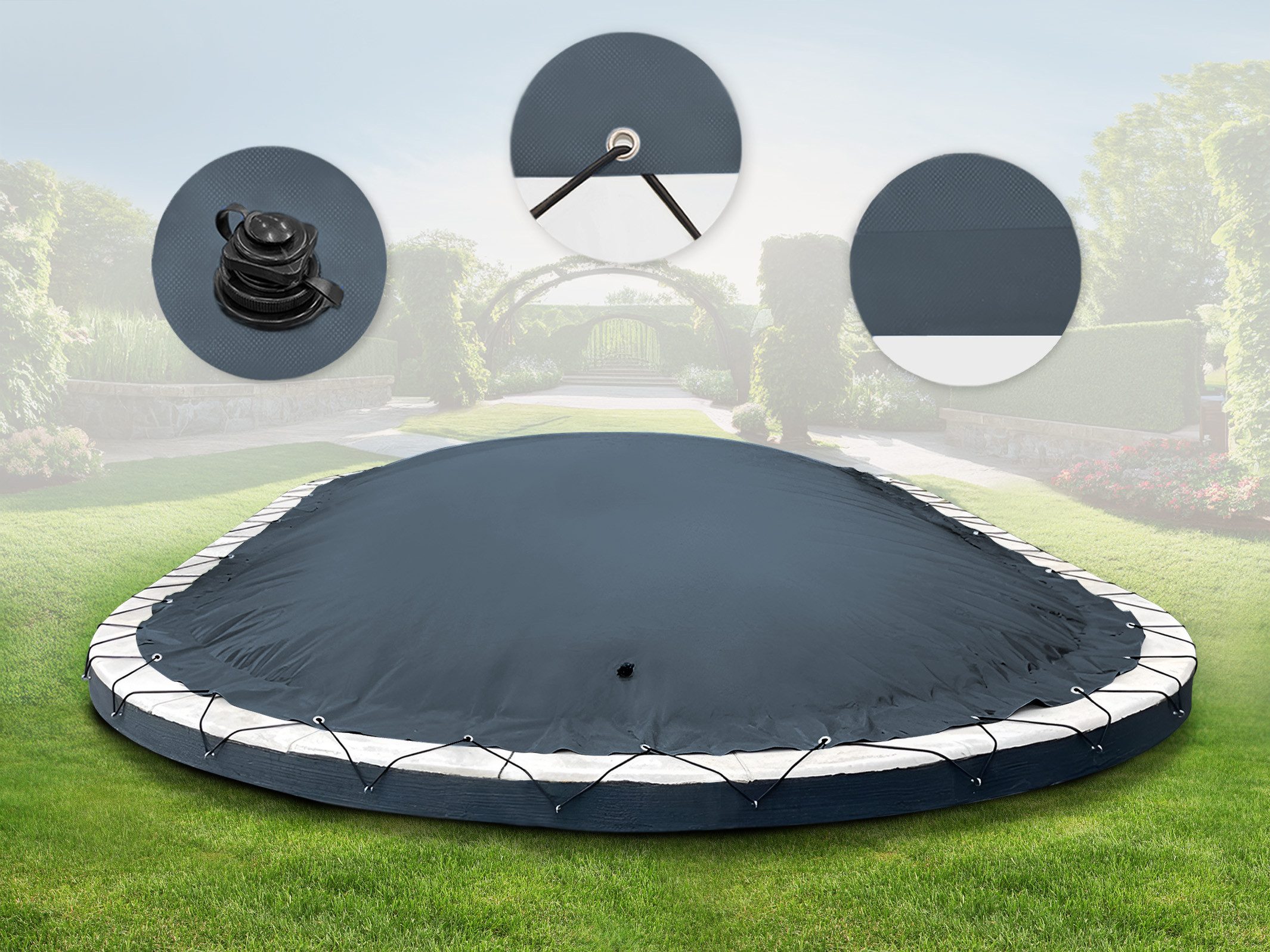 AirDeluxe Pool-Abdeckplane Ovale aufblasbare Poolplanen Schwimmbad günstig online kaufen