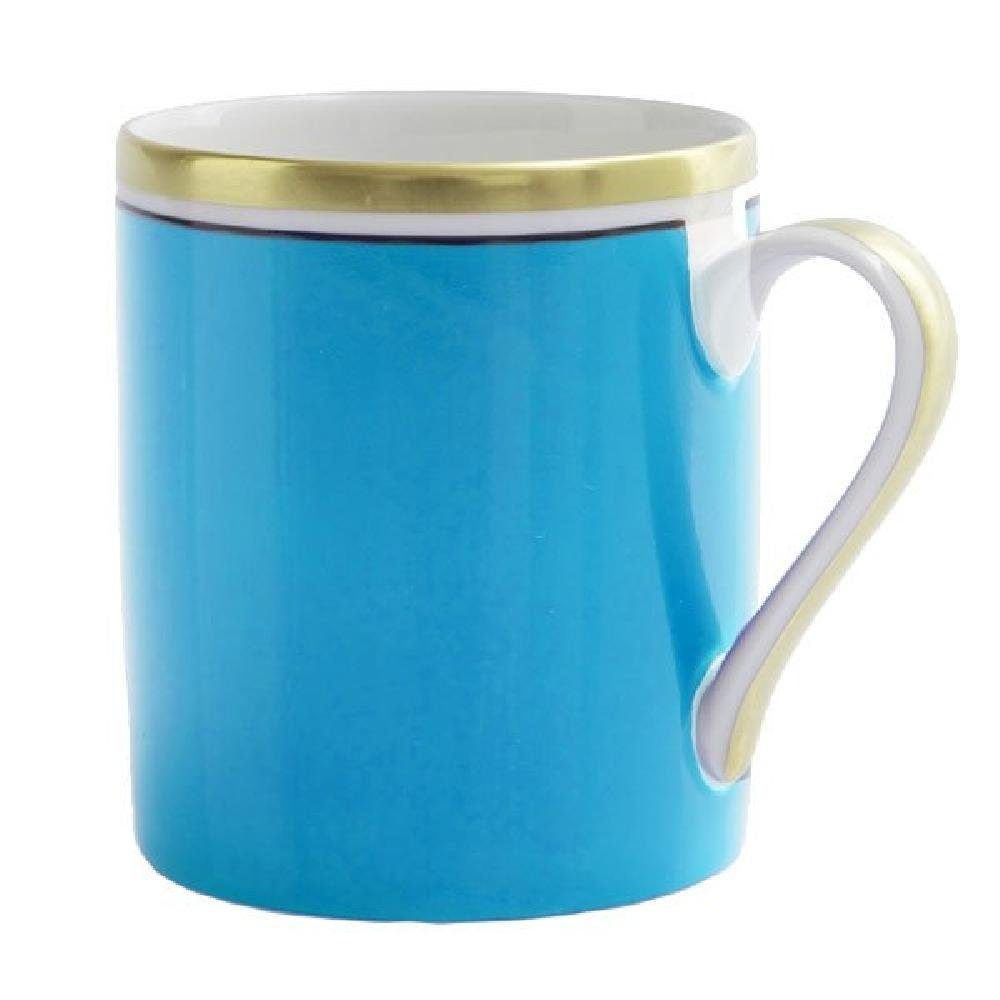 Reichenbach Tasse Kaffeebecher mit Henkel Colour Blau Gold | Tassen
