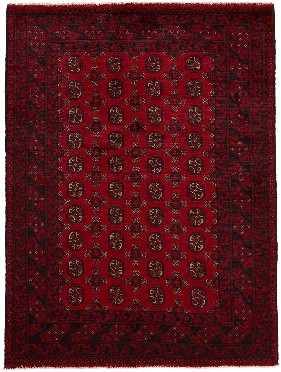 Orientteppich Afghan Akhche 141x195 Handgeknüpfter Orientteppich, Nain Trading, rechteckig, Höhe: 6 mm
