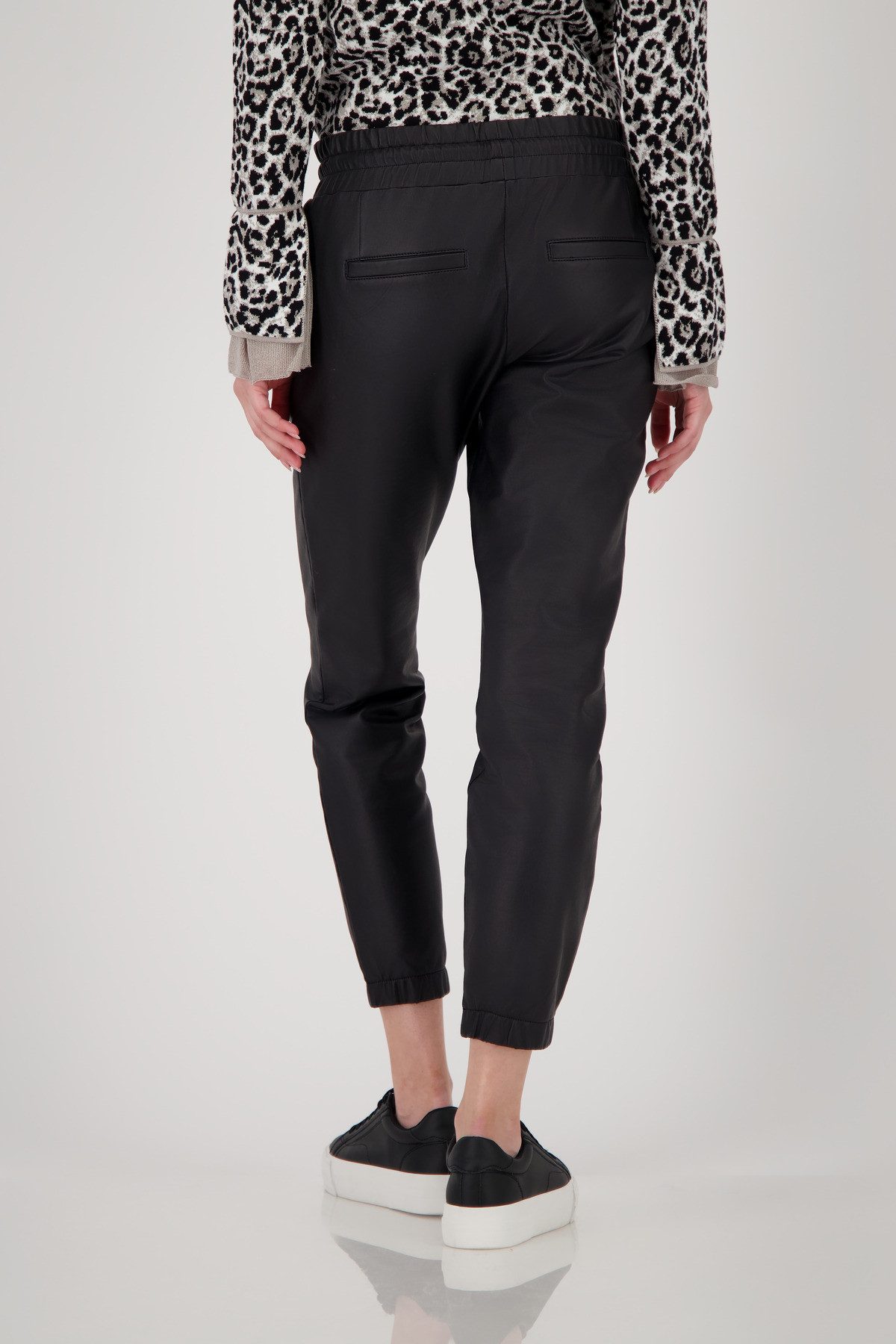 Monari Lederimitathose Hose Lederoptik Mit gerader Beinform günstig online kaufen