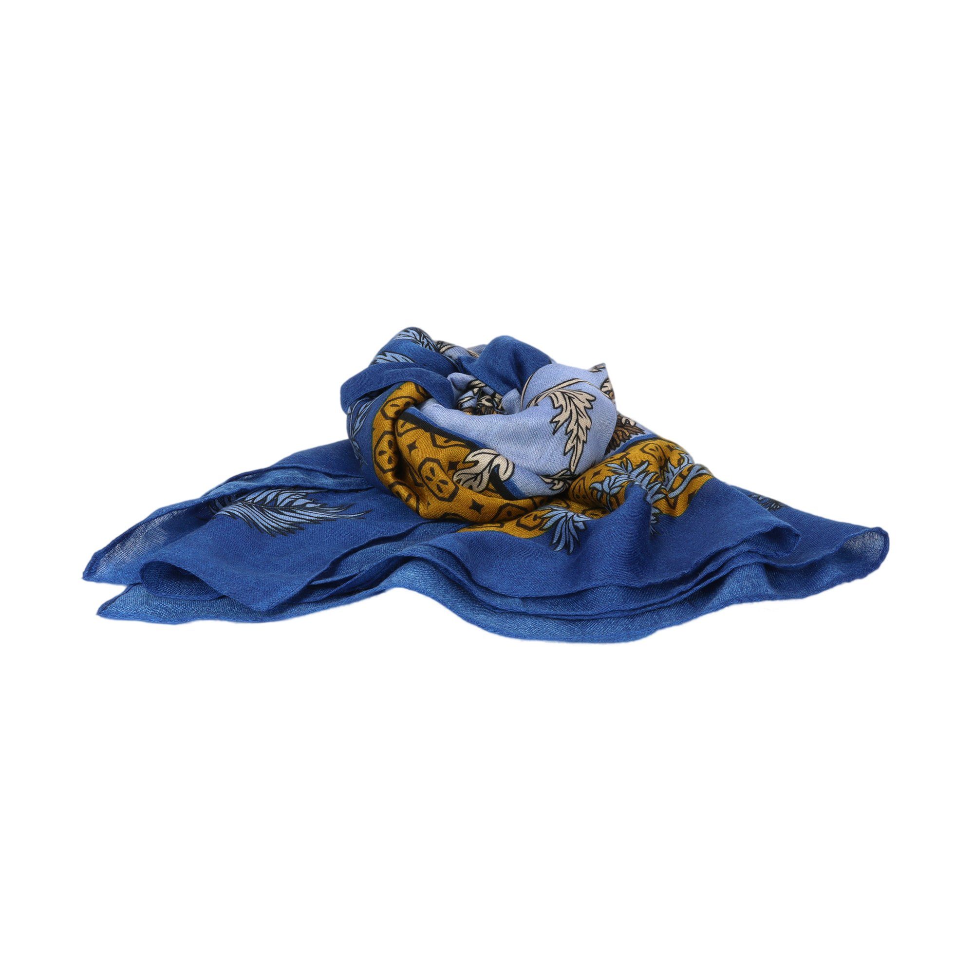 Modeschal blau ZEBRO Distel Schal
