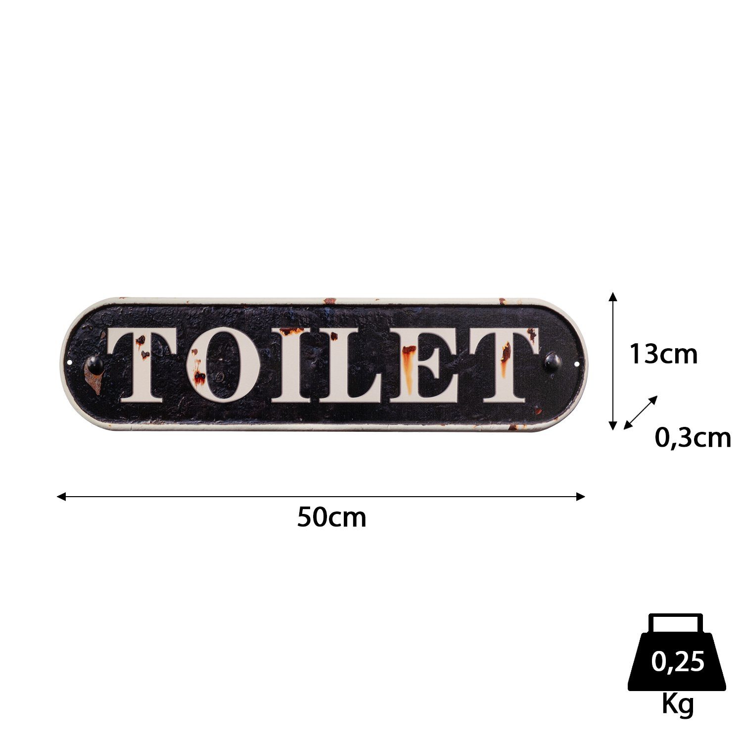 Moritz Metallschild Toilet Wc Hinweis Restroom, Vintage Retro Deko Schild Metallschild Wandbild Schild