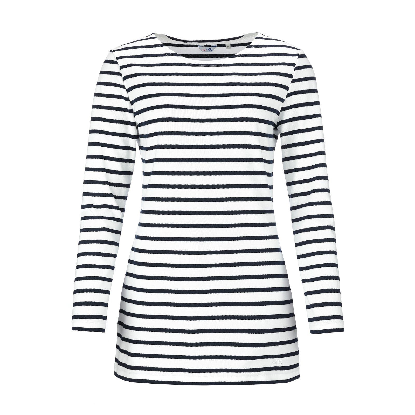 modAS Langarmshirt Damen Long-Shirt Streifen Maritim günstig online kaufen