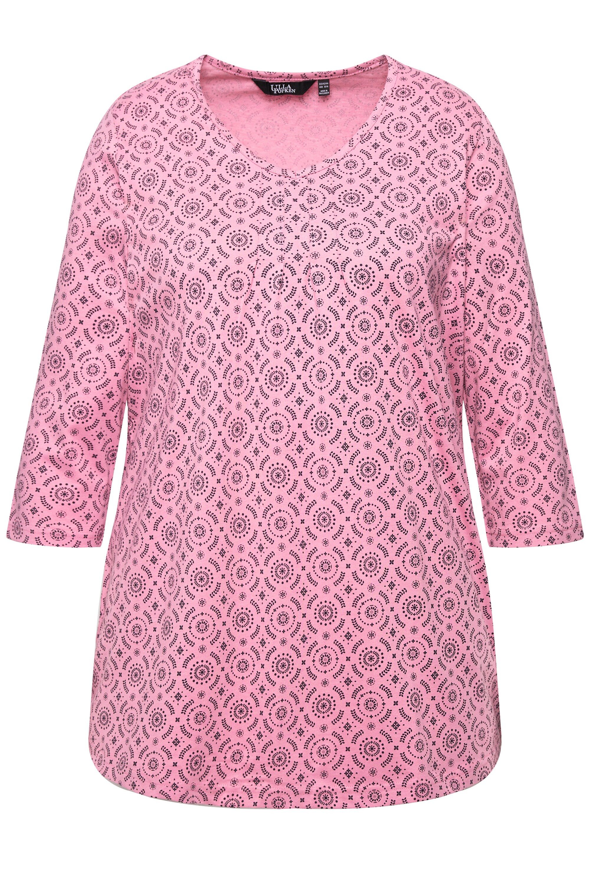 Ulla Popken T-Shirt Shirt A-Linie Zierfalten günstig online kaufen