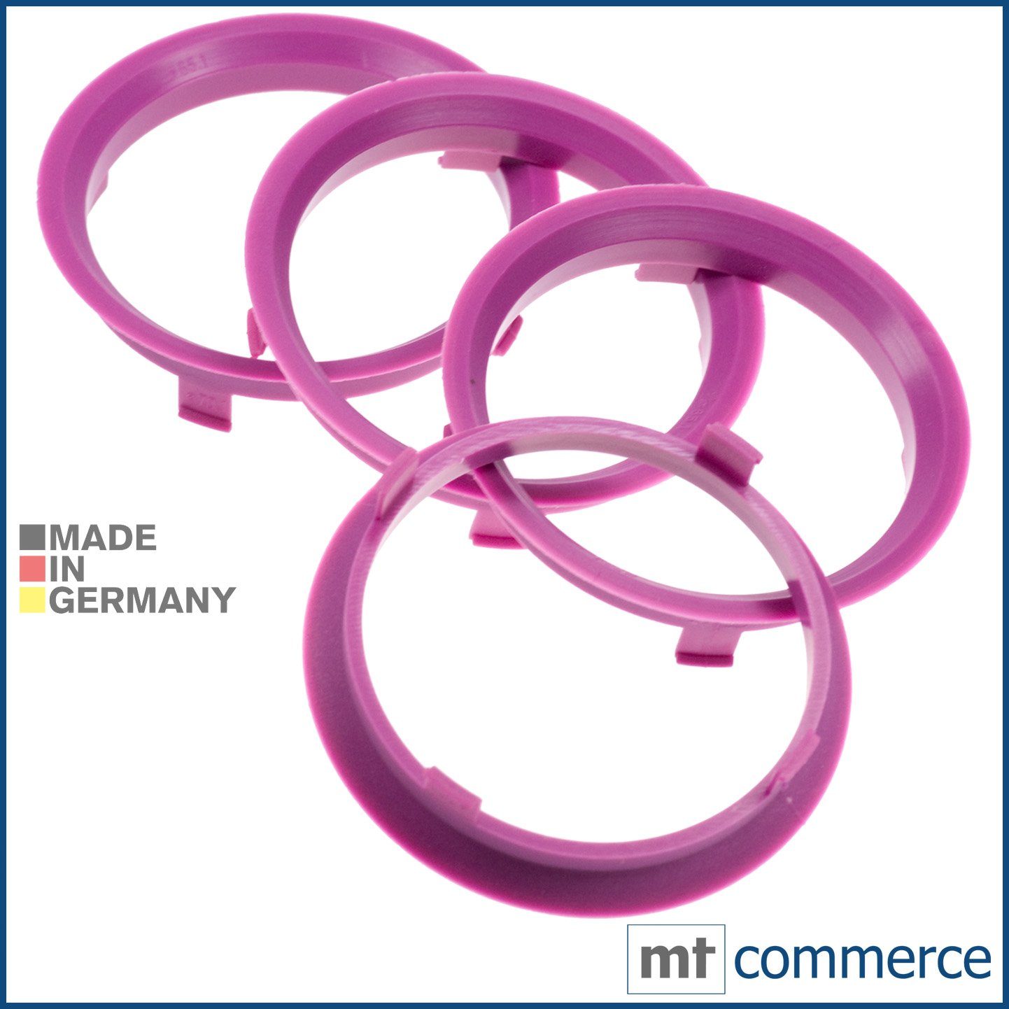BRANDT AUTOMOTIVE Reifenstift 4X Zentrierringe violett Felgen Ringe Made in Germany, Maße: 70,1 x 65,1 mm
