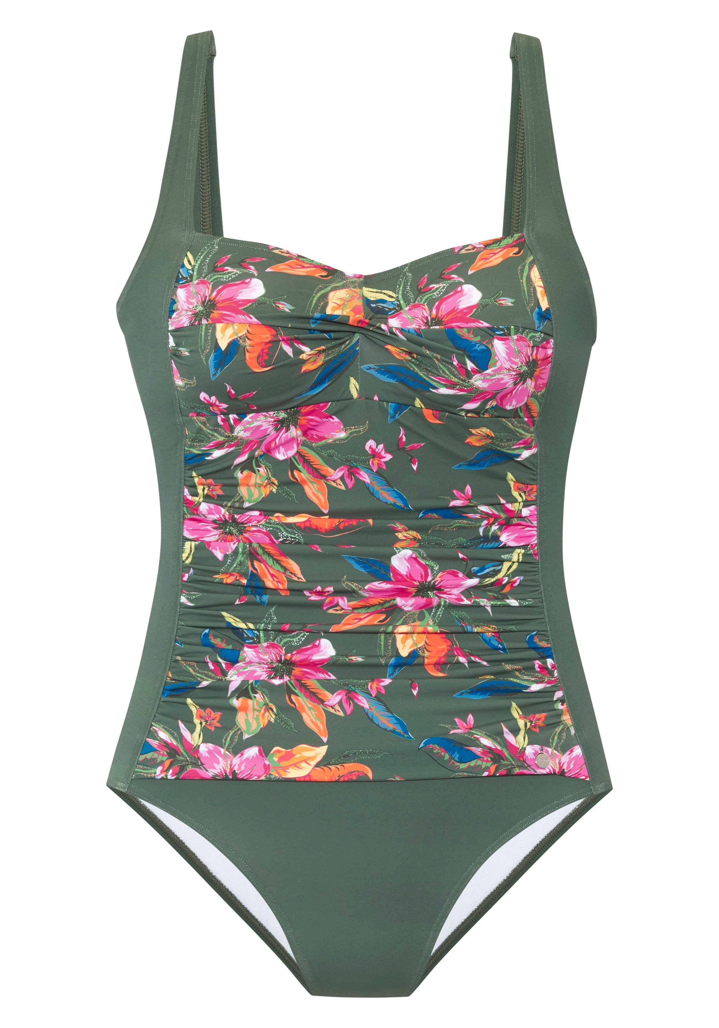 LASCANA Badeanzug Malia mit tropischem Print und Shaping-Effekt günstig online kaufen