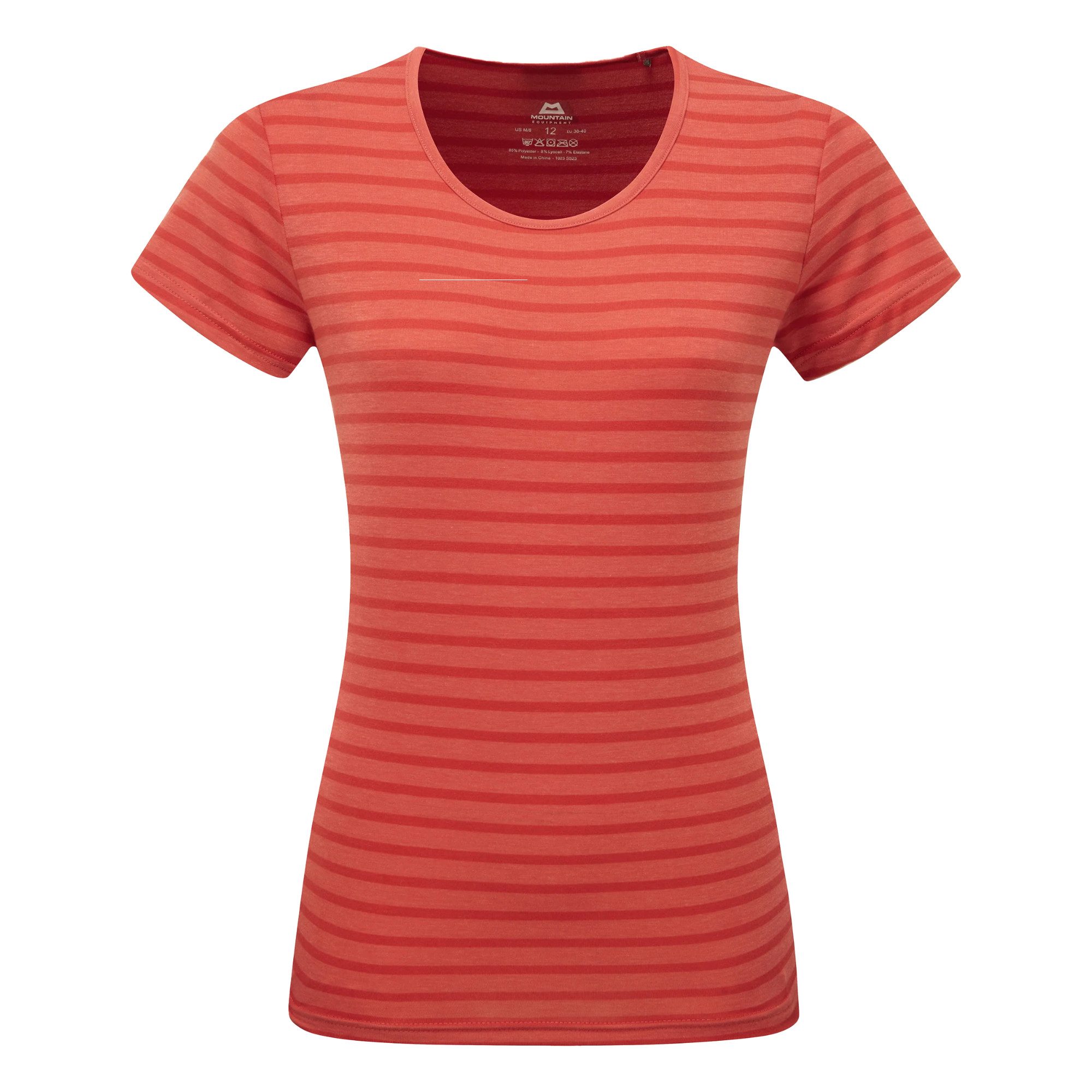 Mountain Equipment T-Shirt Groundup Stripe Wmn's Tee - Rosewood Stripe