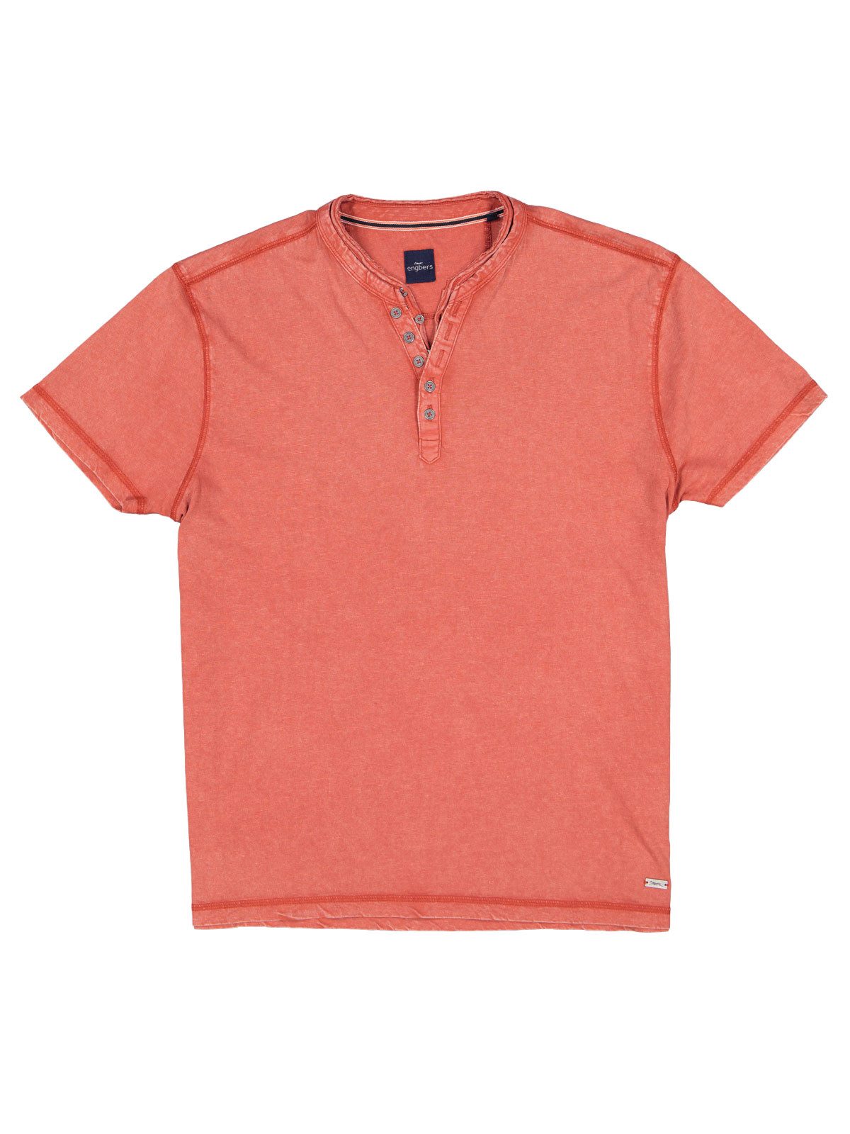 Engbers T-Shirt Herren Henley T-Shirt, Dunkelorange