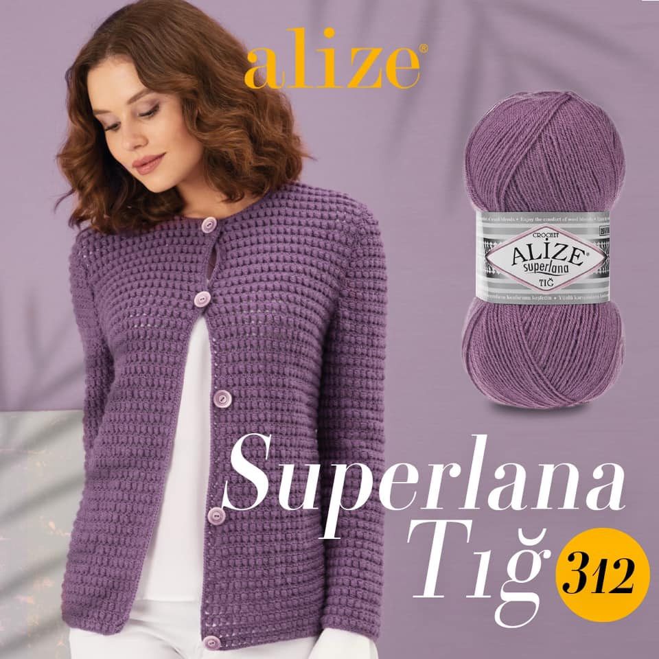 Alize 5 x ALIZE Superlana Tig Häkelwolle, 570 m, Handstrickgarn, Fein,Häkeln,Stricken – Bild 4 von 5