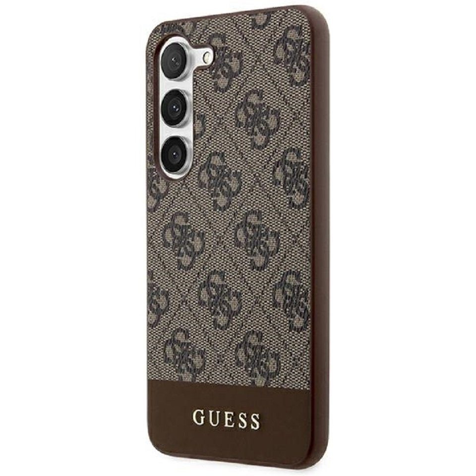 Guess Handyhülle Case Galaxy S24 Plus Kunstleder braun Logo goldfarben 6,7 Zoll, Kantenschutz – Bild 2 von 5