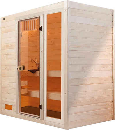 weka Sauna Valida, BxTxH: 189 x 139 x 203,5 cm, 38 mm, (Set) 7,5 kW-Ofen mit digitaler Steuerung