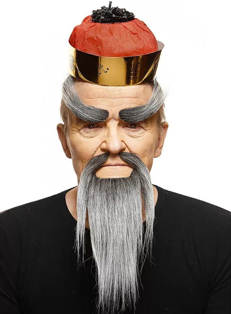 Kostüm Sensei Bart-Set - in VERSCHIEDENEN FARBEN Fasching