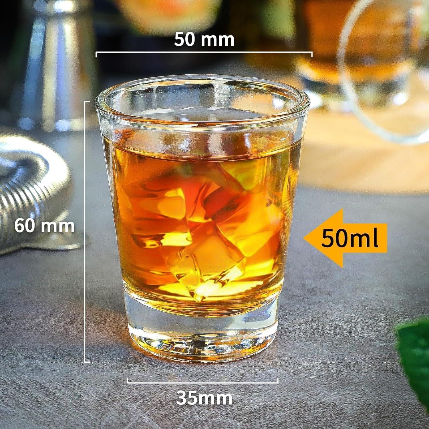 LuxusKollektion Schnapsglas 24x Rock Schnapsgläser 60ml Set Geschenkbox Spülmaschinenfest