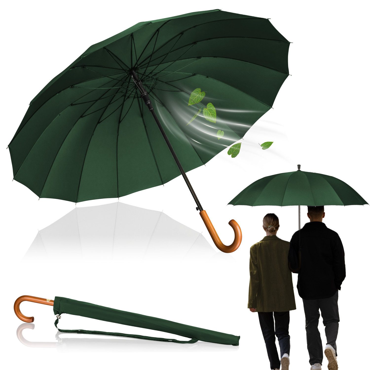 Logan & Barnes Stockregenschirm Edinburgh, Gummierte Spitze