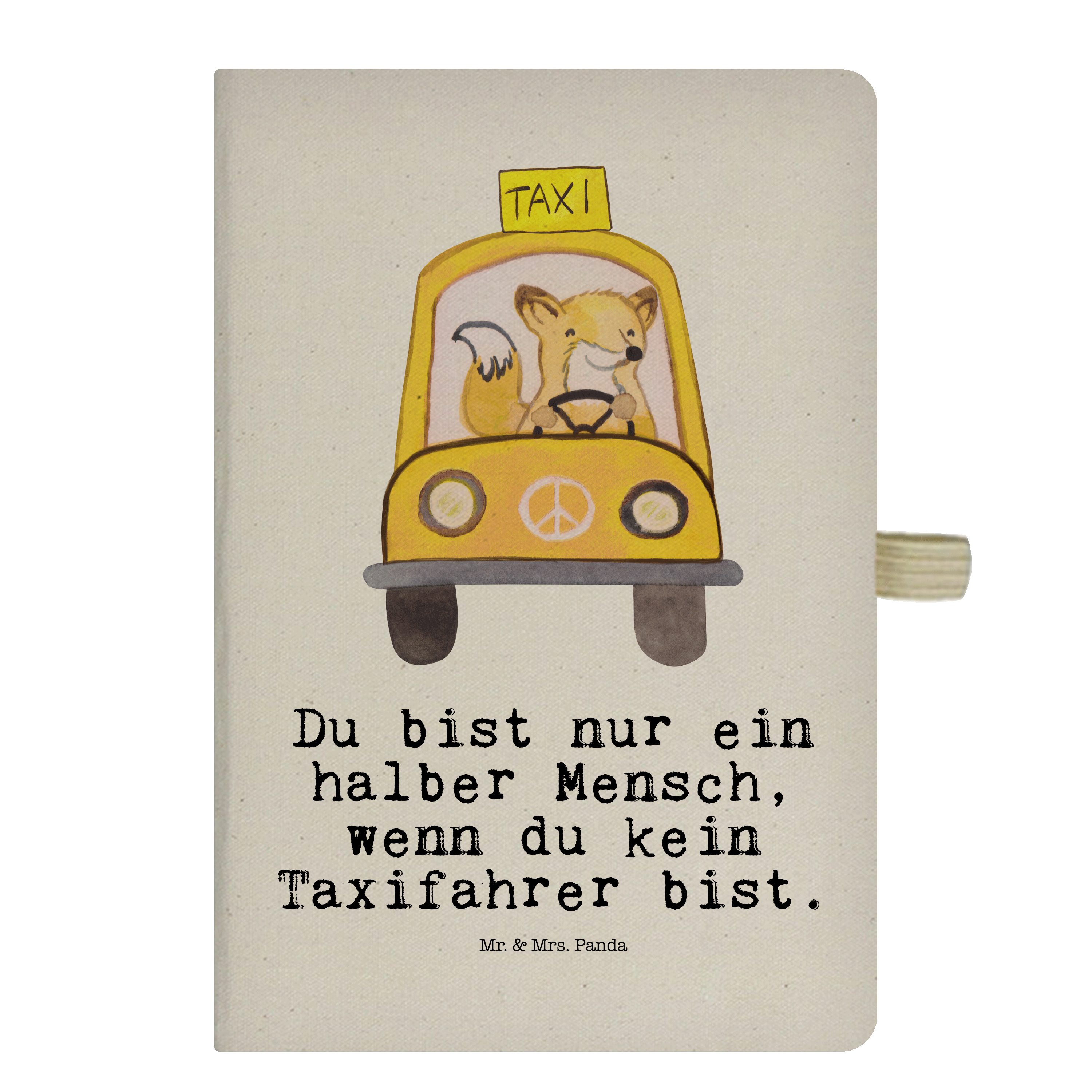 Mr. & Mrs. Panda Notizbuch Taxifahrer mit Herz - Transparent - Geschenk, Dankeschön, Ausbildung, Mr. & Mrs. Panda