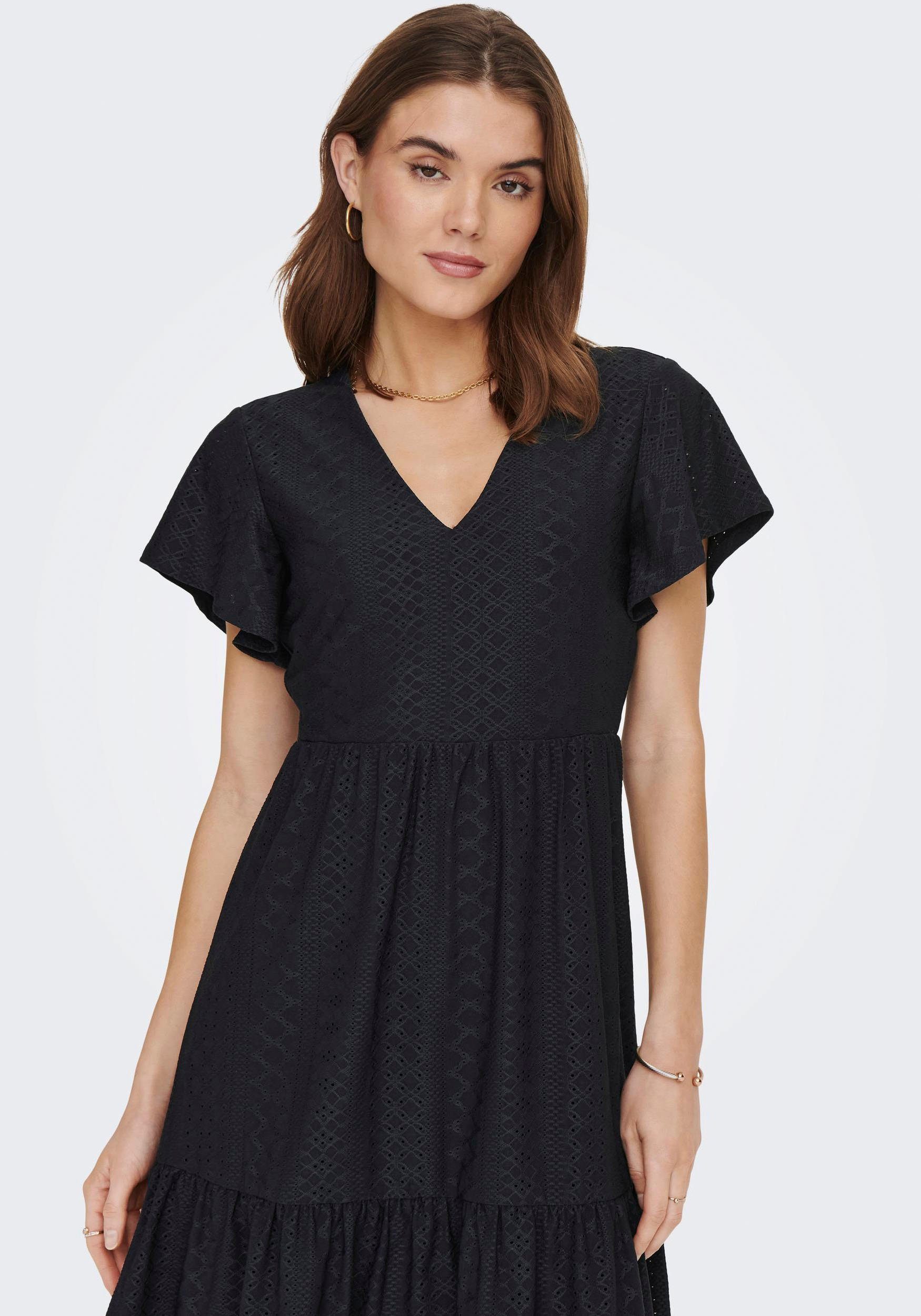 ONLY Jerseykleid ONLSANDRA S/S V-NECK DRESS günstig online kaufen