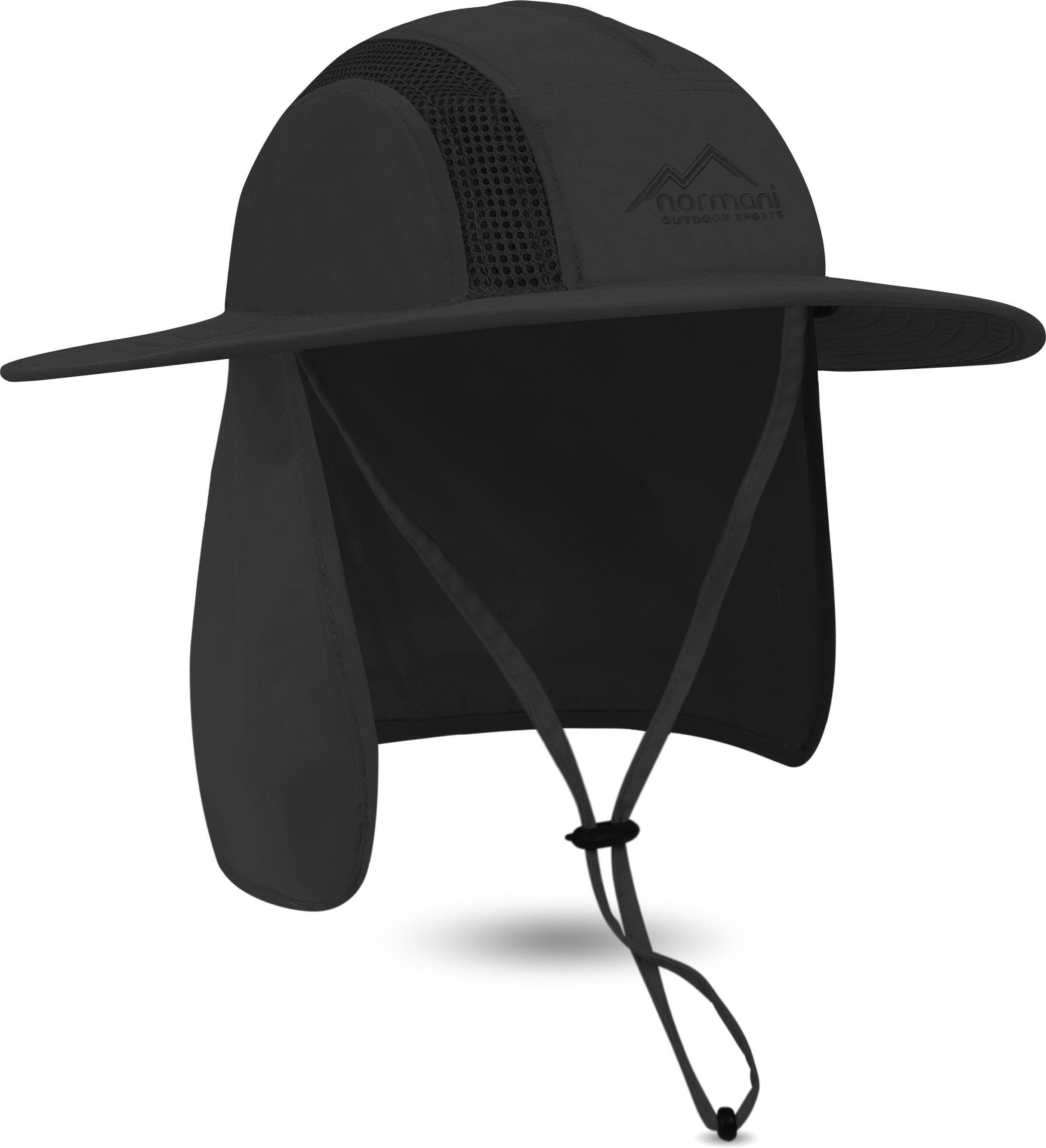 normani Outdoorhut Buschhut New Zealand Sonnenhut Outdoor Safari Schlapphut mit Nackenschutz und Kinnband