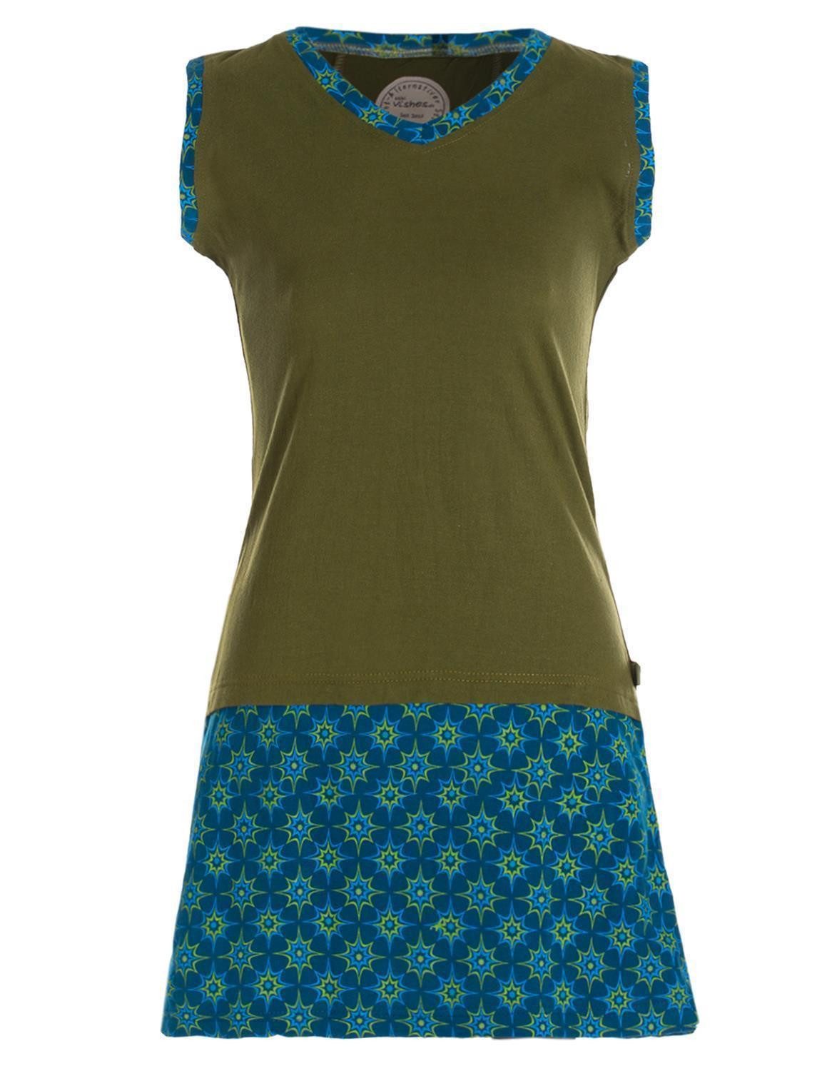 Vishes Sommerkleid Damen Sommerkleid Armlos Sternchen-Kleid günstig online kaufen