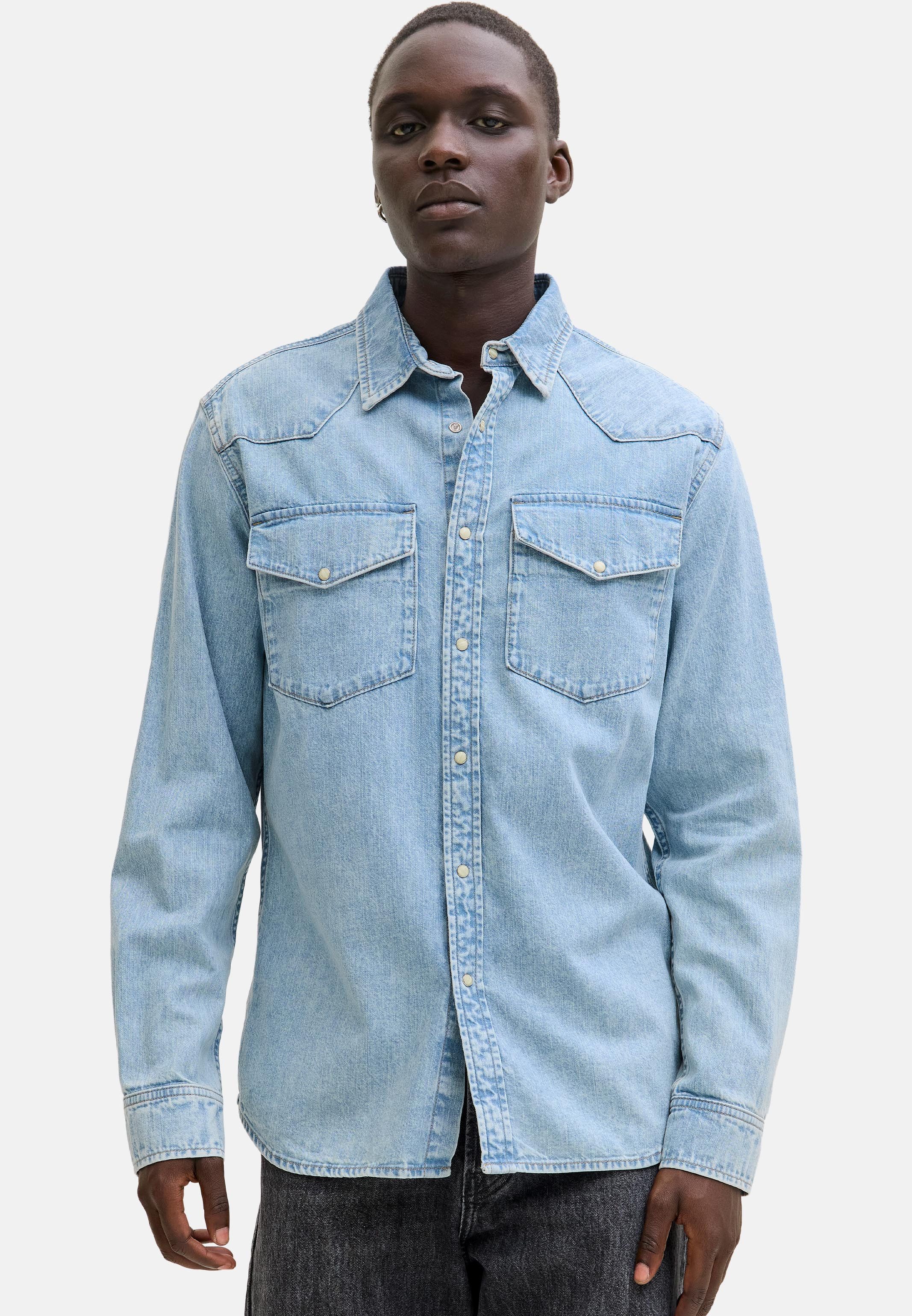 Jack & Jones Jeanshemd 2er Pack Western (Spar-Set, 2-tlg) Jeanshemd - Baumw günstig online kaufen