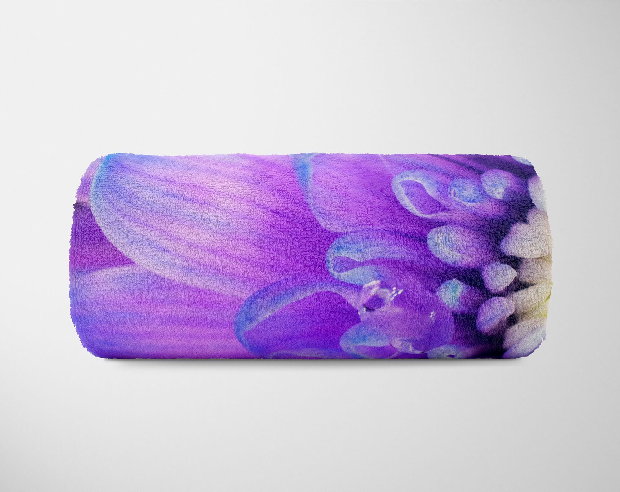 Baumwolle-Polyester-Mix Fotomotiv Handtuch Art Sinus Makrof, Kuscheldecke Blume Saunatuch (1-St), mit Blüte Handtücher Handtuch Strandhandtuch
