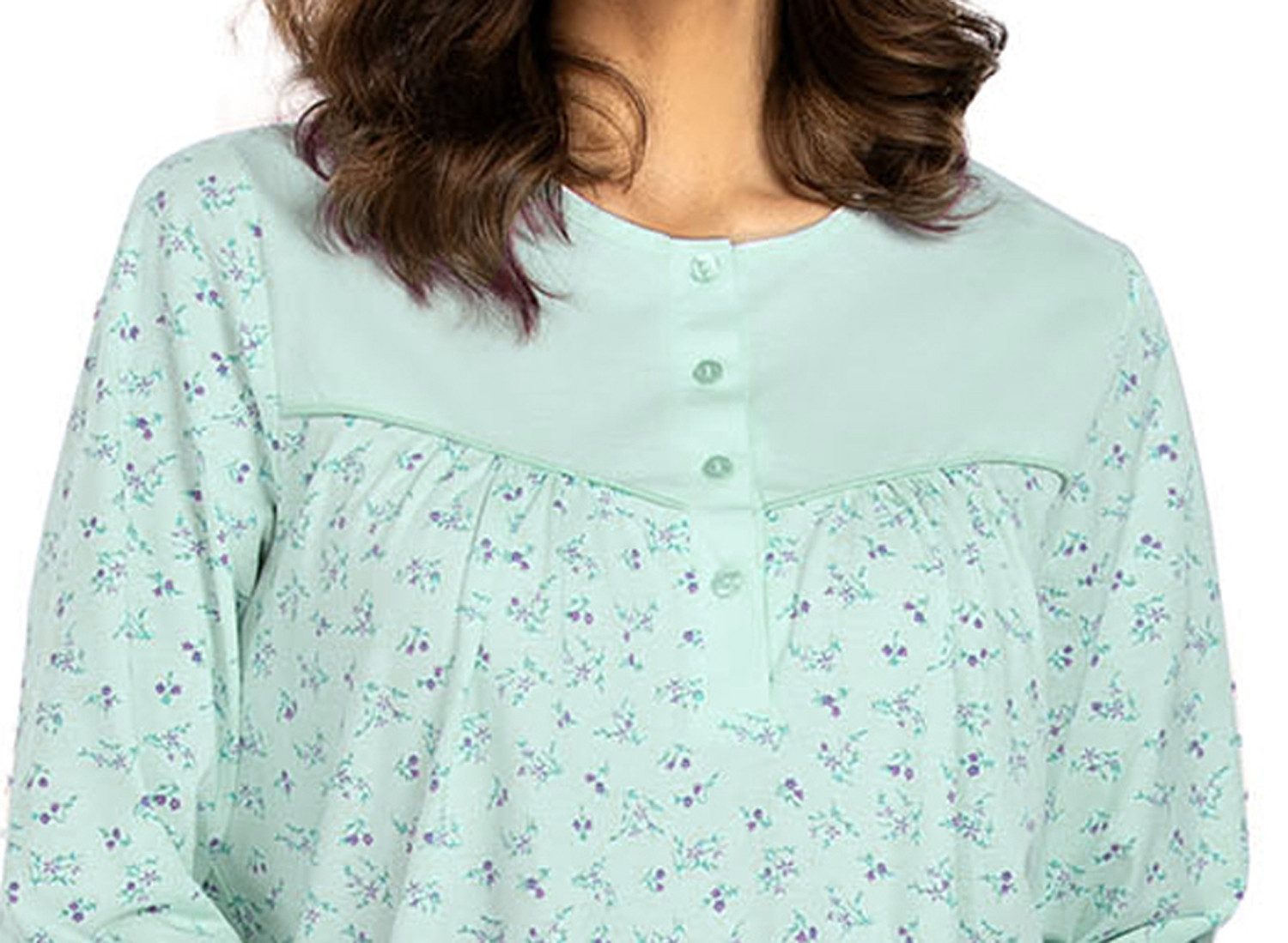 comtessa Schlafanzug Feeling Good (Set, 2 tlg., 2-teilig) Damen Pyjama geknöpft 2-teilig 7/8 Hose 3/4 Arm Baumwolle große Größen