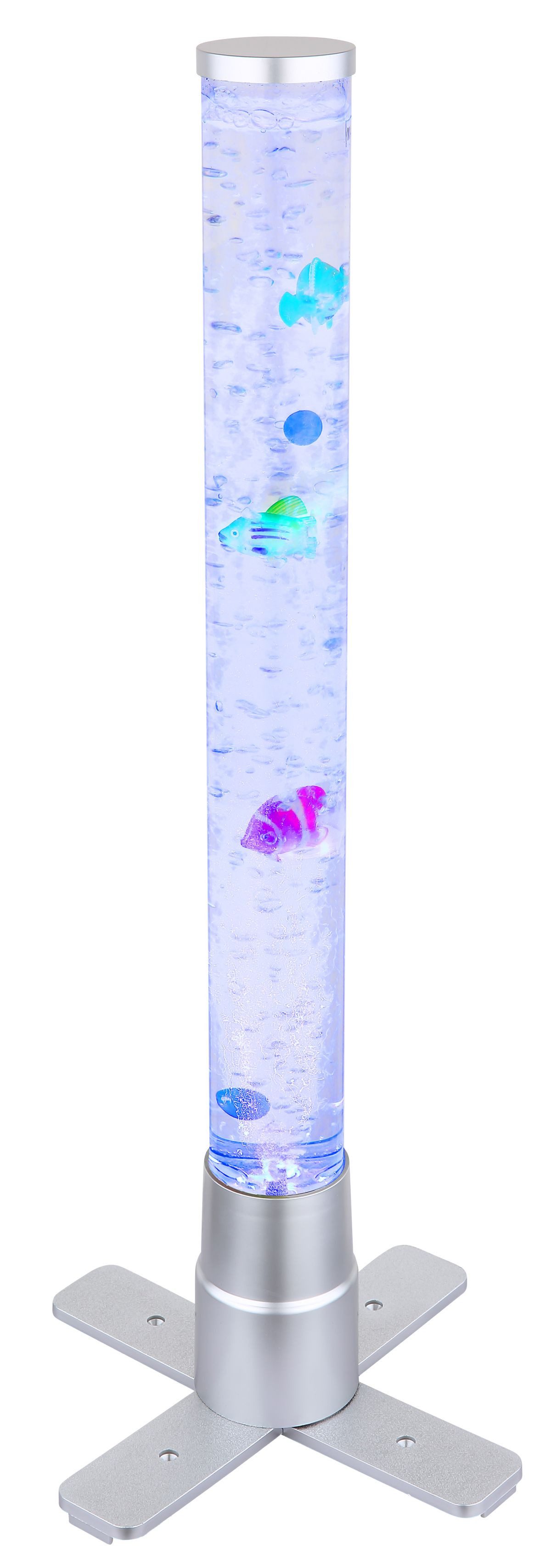 GLOBO LIGHTING Stehlampe Stehleuchte LED Wassersäule beleuchtet mit Fischen Farbwechsel Deko