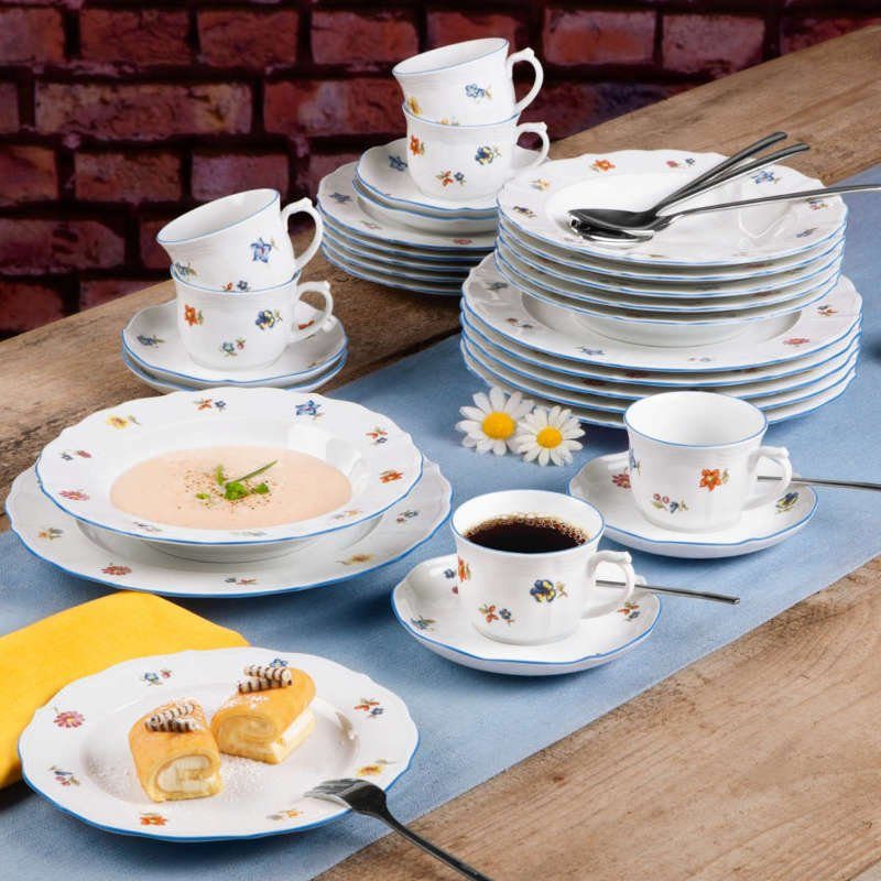 Seltmann Weiden Servierplatte Sonate Nostalgie, Porzellan, 31x23 cm