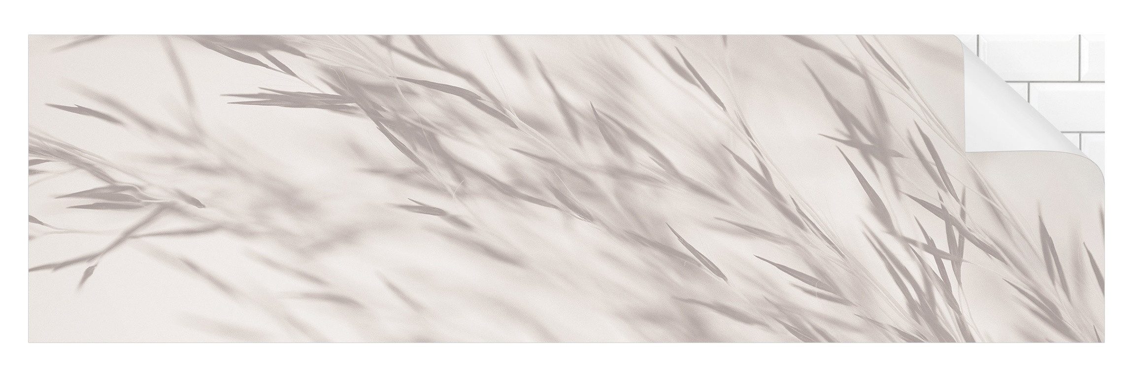 Bilderdepot24 Badrückwand beige fugenlose Wandverkleidung Bad Landhaus, (Hartfolie matt » Selbstklebend SMART 0,35 mm), wasserfestes Wandpaneel Bezauberndes Wiesengras