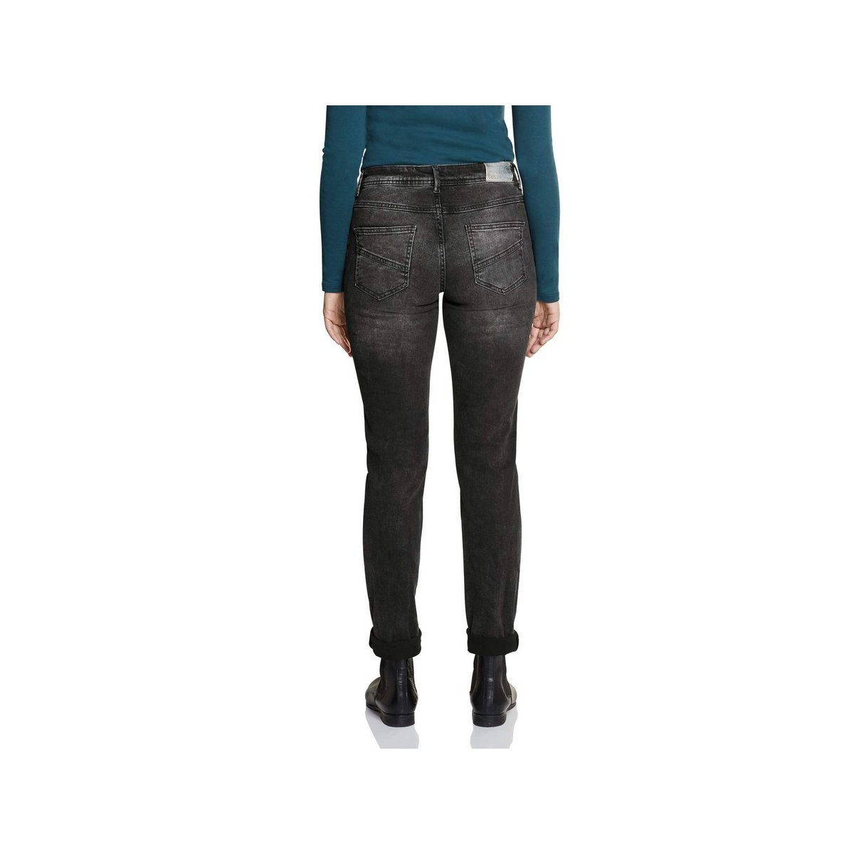(1-tlg) schwarz Skinny-fit-Jeans Cecil regular