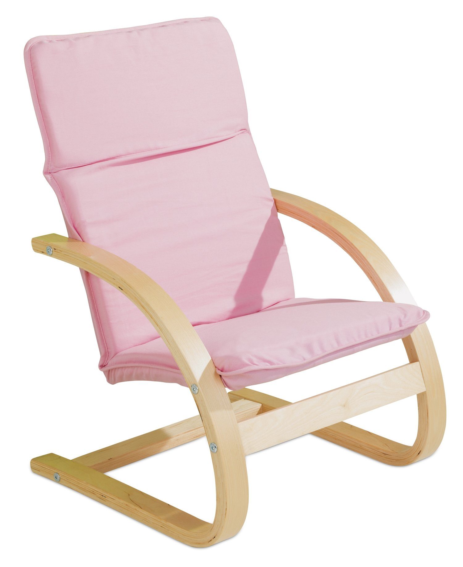 Birkenschichtholz Home4You Pink, Webstoffbezug, Kindersessel