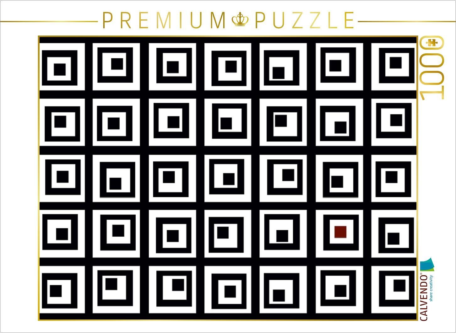 CALVENDO Puzzle CALVENDO Puzzle Retro in schwarz und weißen Karos 1000  Teile Lege-Größe 64 x 48 cm Foto-Puzzle Bild von Digital-Art, 1000  Puzzleteile