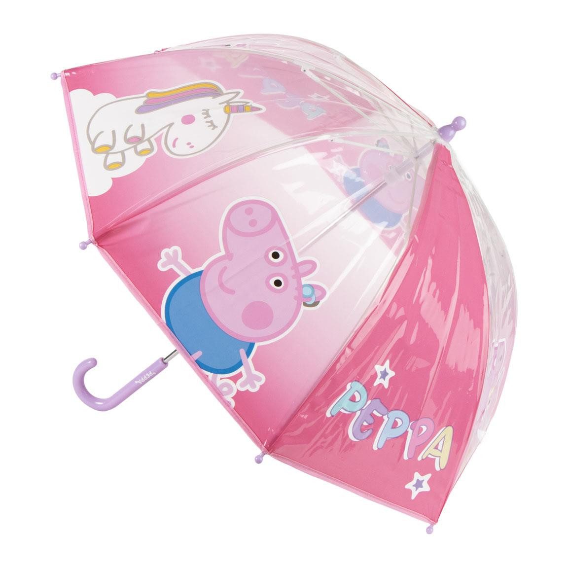 Peppa Pig Stockregenschirm Peppa Pig Peppa Wutz Regenschirm Stockschirm 71 cm, Pink