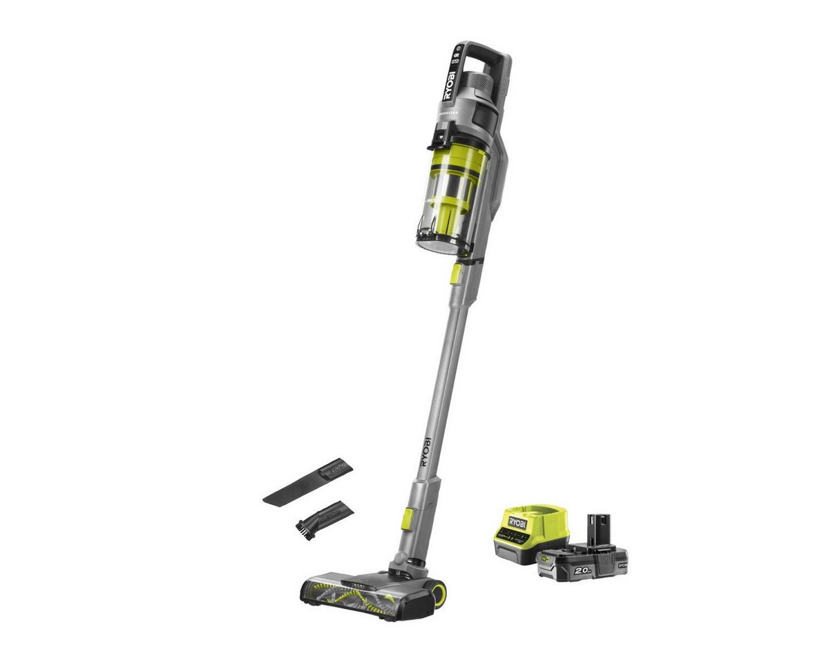 RYOBI Akku-Handstaubsauger 18V ONE+ Akku Staubsauger 30AW 2,0Ah Akku 2,0A Ladegerät