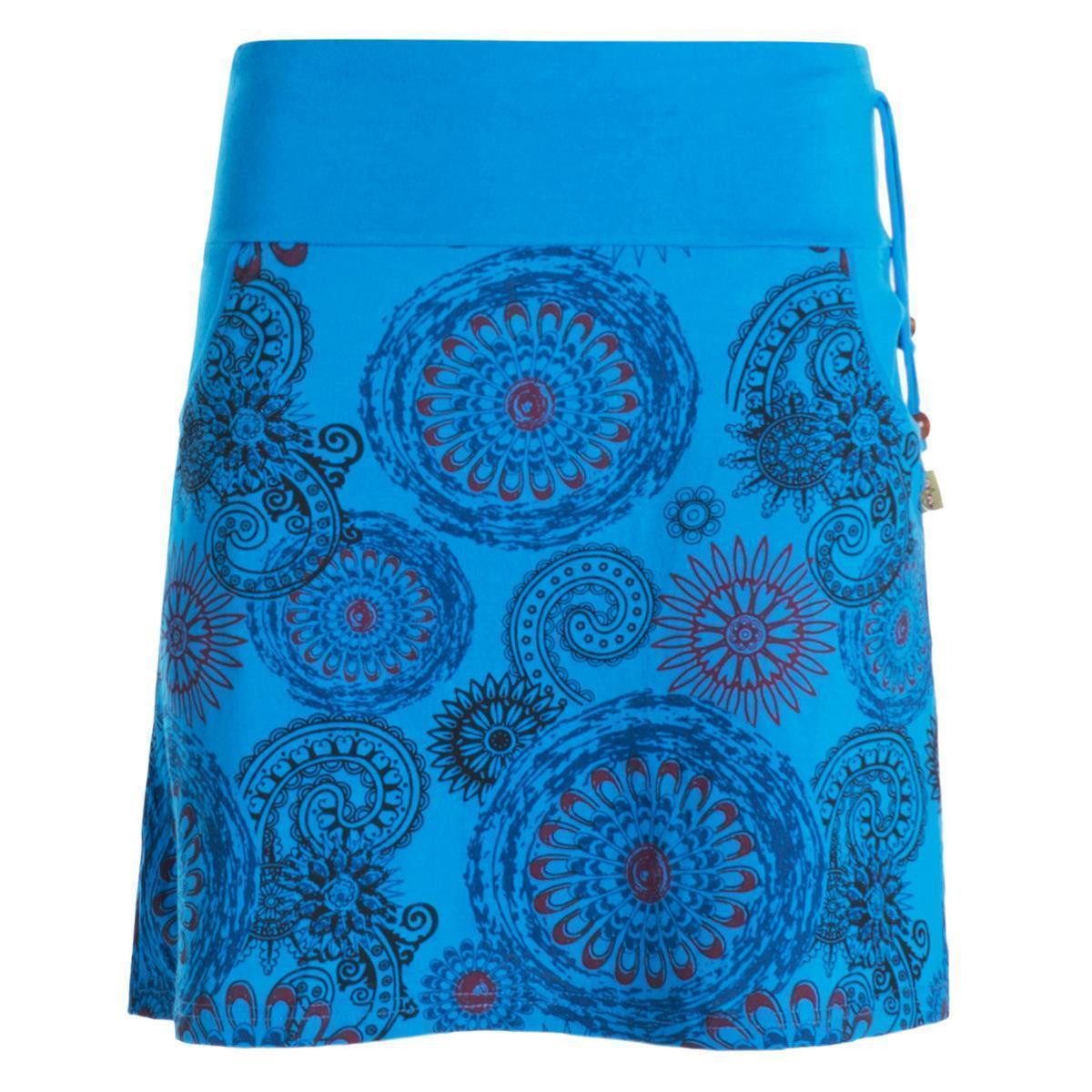 Vishes Minirock Kurzer Damen Baumwoll-Rock Taschen-Rock Mini-Röcke Mandalas Hippie, Ethno, Goa Style