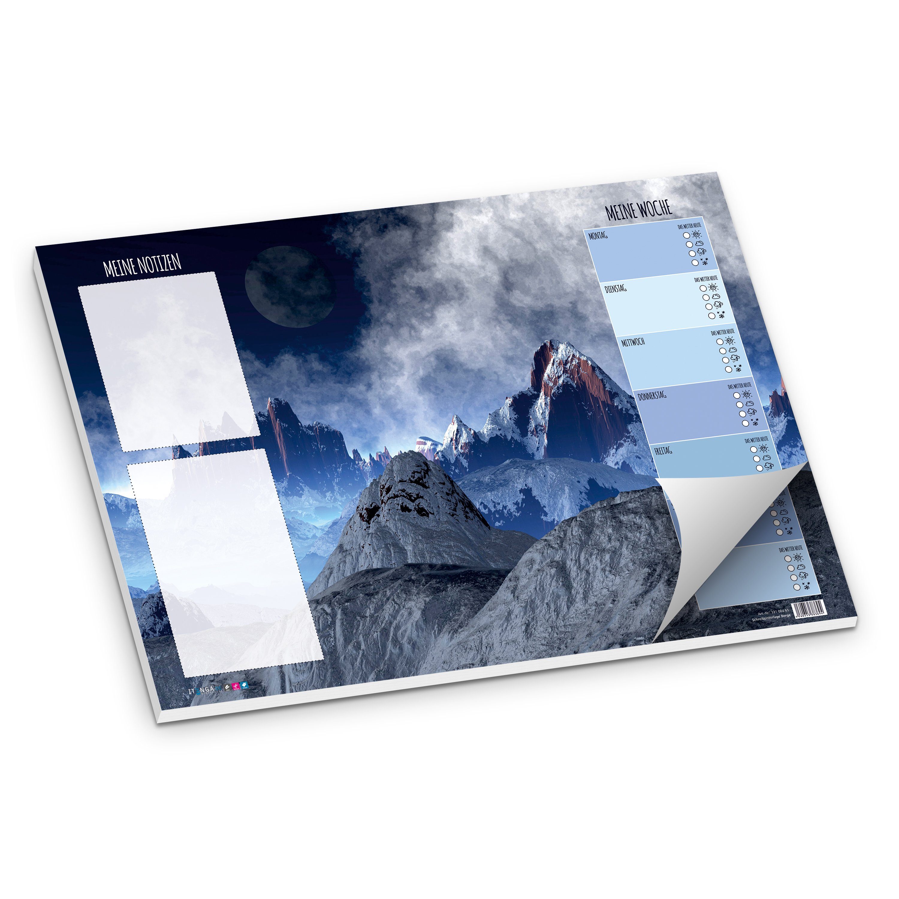 itenga Schreibtischunterlage itenga Schreibtischunterlage Berge DIN A3 50 Blatt