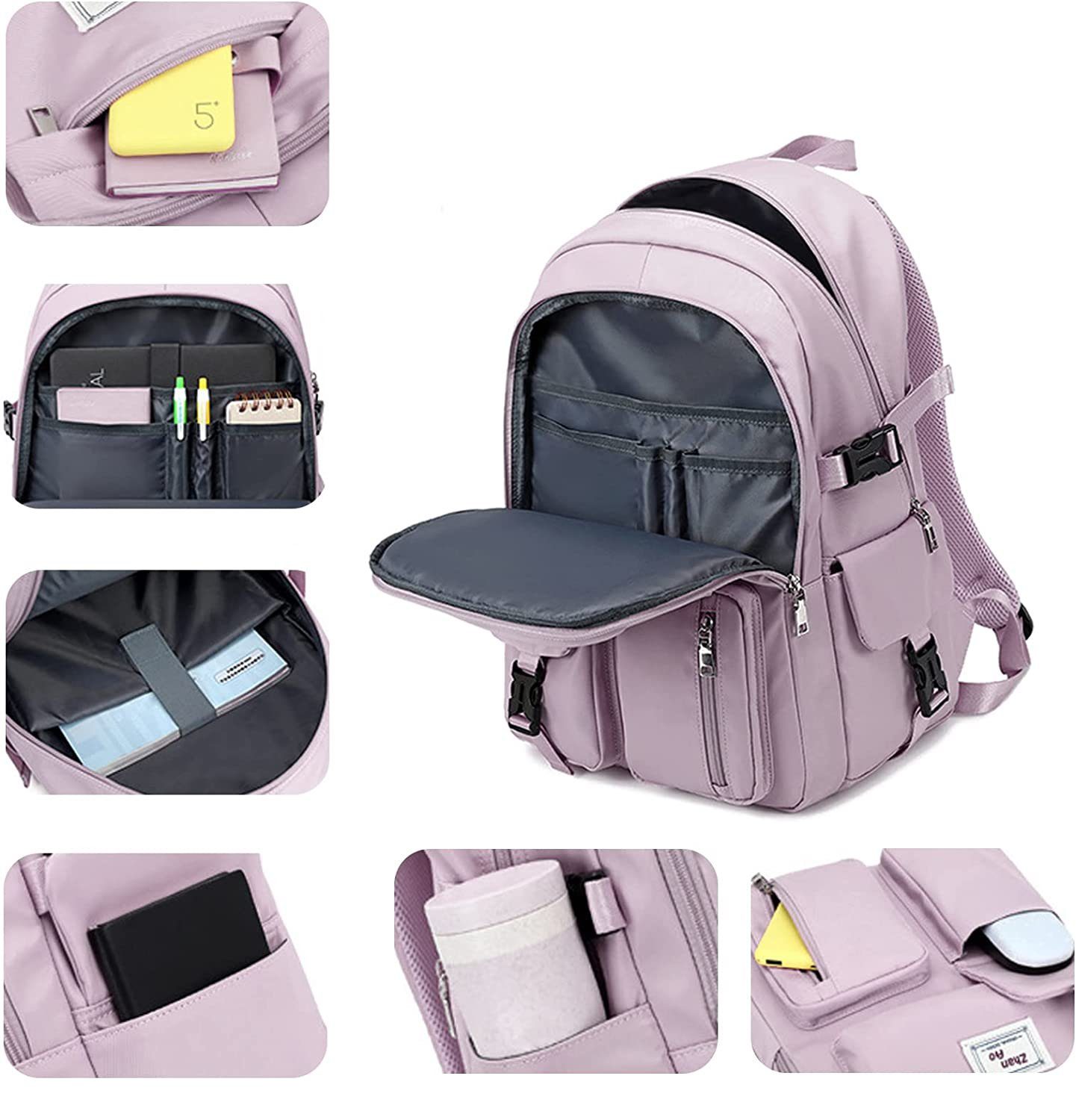 Rucksack Schulranzen GelldG Beiläufig Rucksack Daypacks lila Schulrucksack