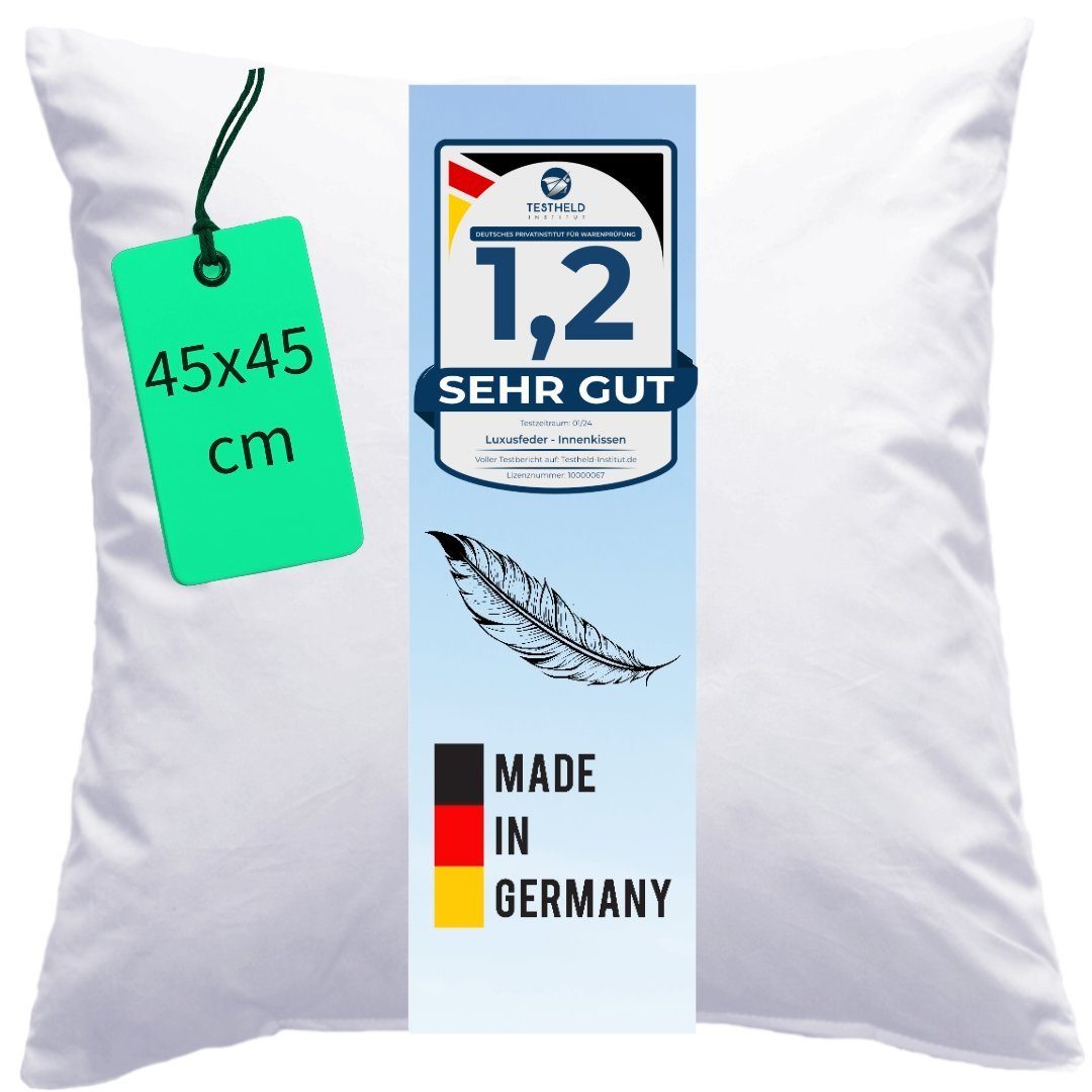 Luxusfeder Kissenfüllung Federkissen 45x45 cm 100% Federn Sofakissen Füllki günstig online kaufen