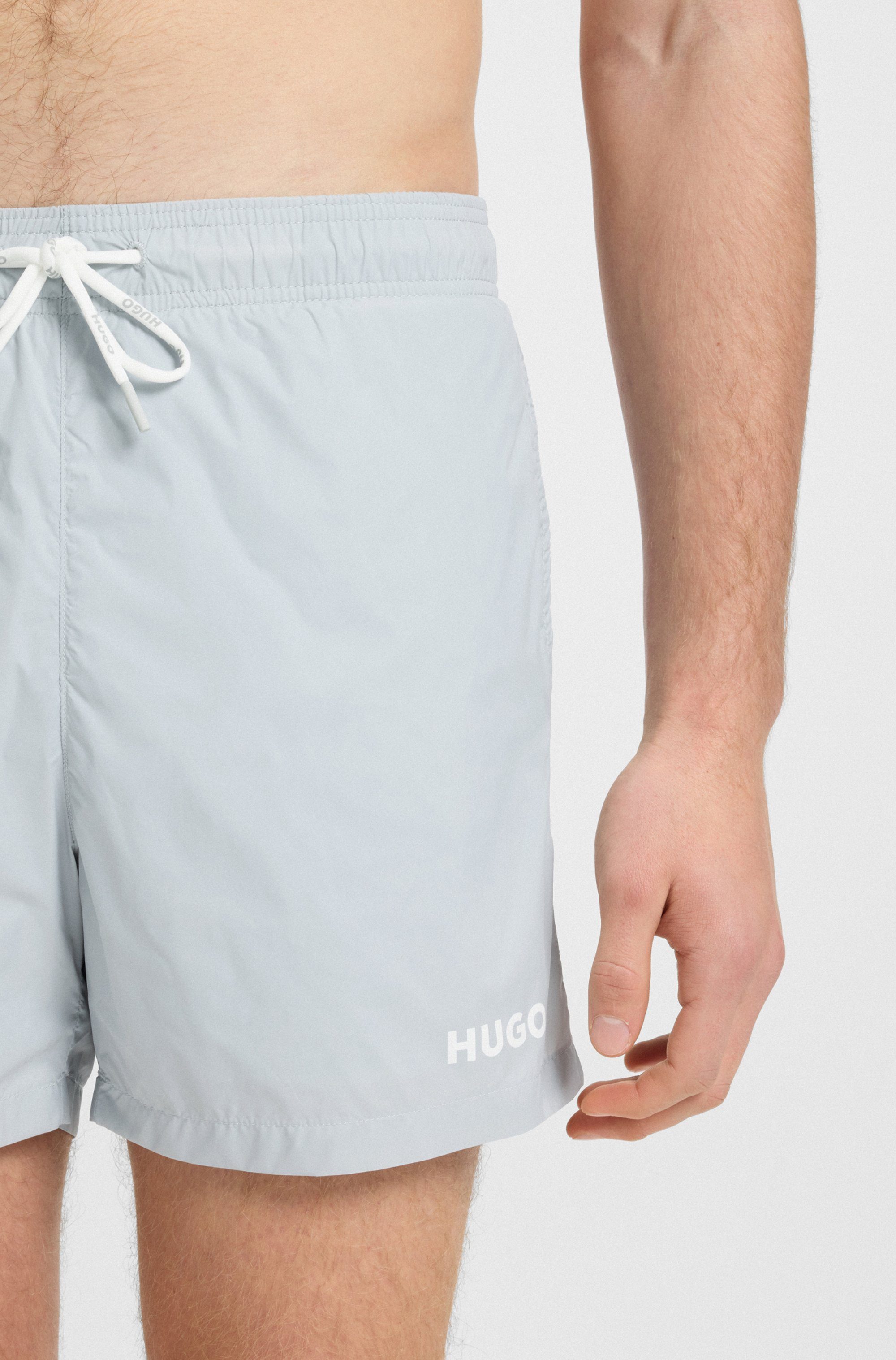 HUGO Badehose Haiti mit Markenschriftzug auf der Kordel