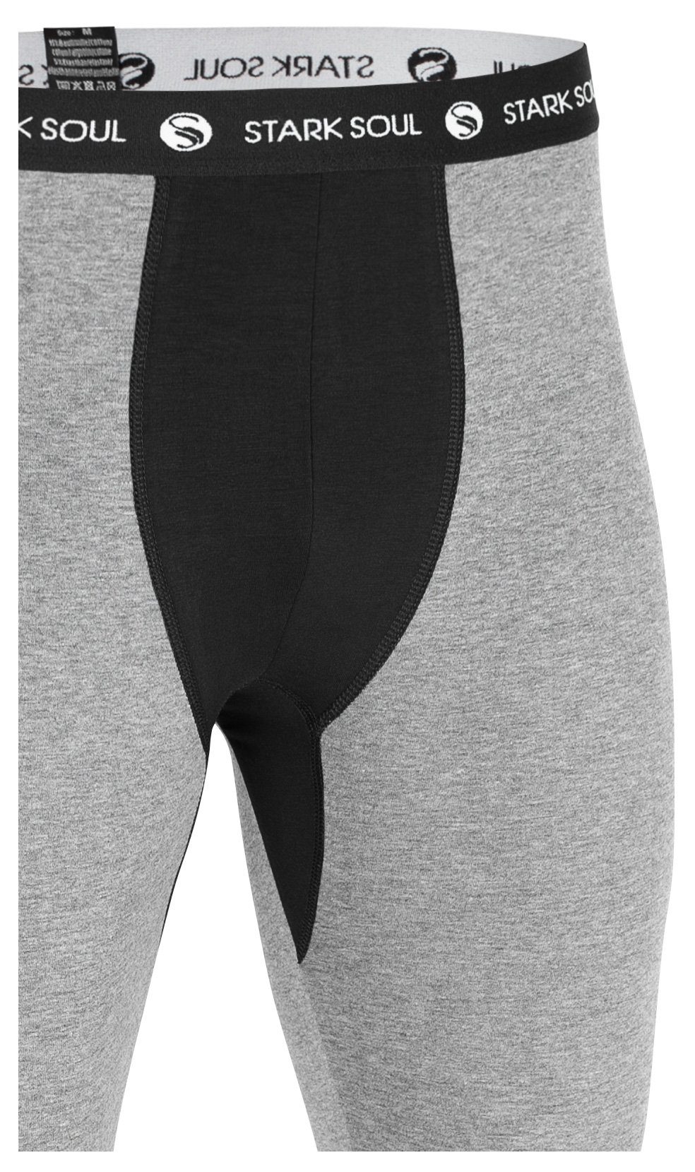 Stark Soul® Lange Unterhose "Long John" - Lange Unterhose mit weichem Web-Gummibund Logo Webbund