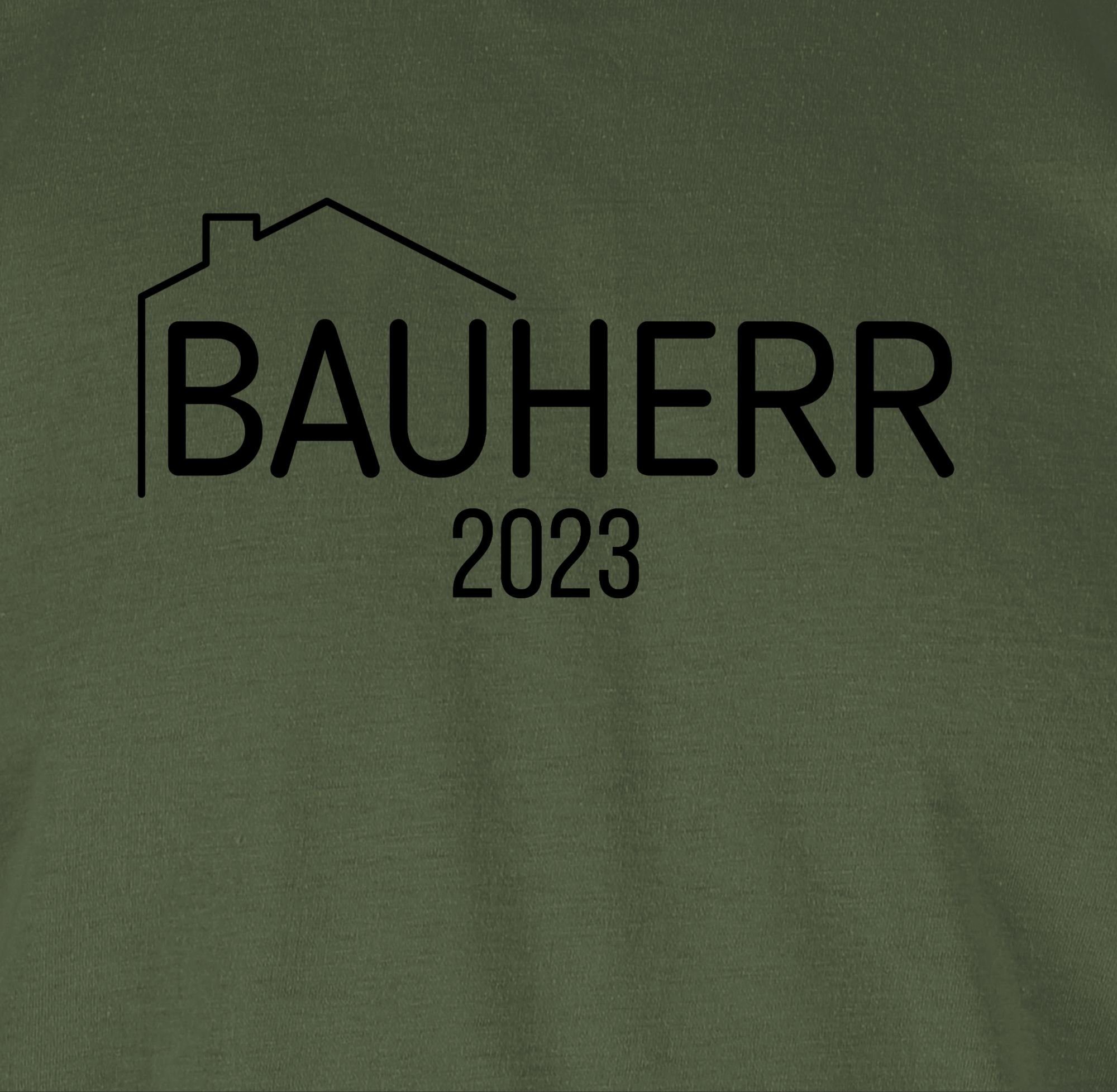 Shirtracer T-Shirt Bauherr Männer Grün 1 Geschenke Army 2023 Herren &