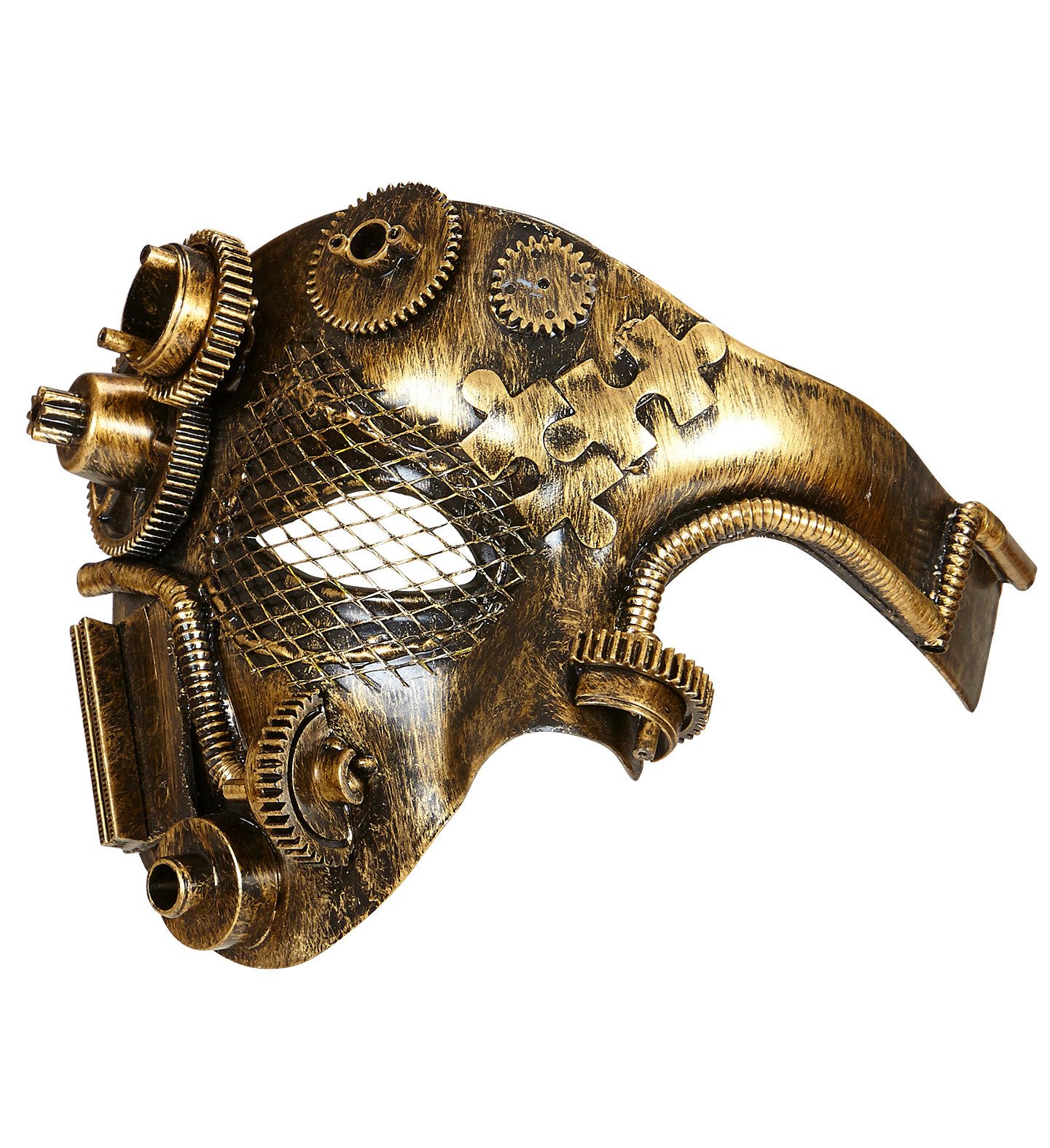Widmann S.r.l. Verkleidungsmaske Steampunk Halbmaske - Brille, Kupfer