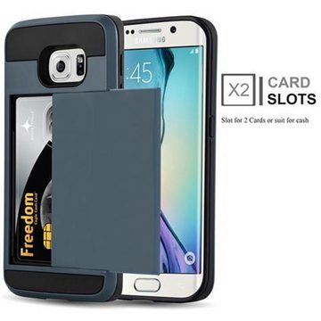 Cadorabo Handyhülle Samsung Galaxy S6 EDGE Samsung Galaxy S6 EDGE, Hard Cover - Hybrid TPU Silikon Handy Schutzhülle Back Cover Bumper