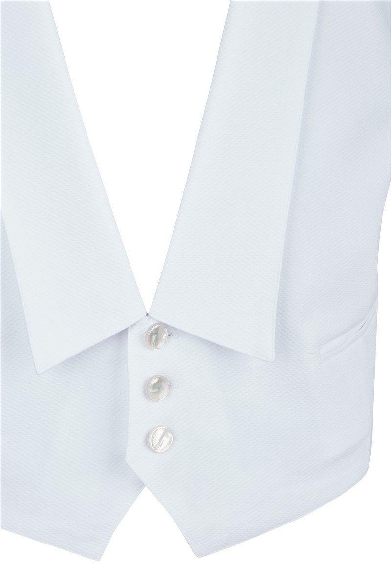 Wilvorst Anzugweste Wilvorst CLASSICs Herren Frack-Weste Classic-Fit Weiß